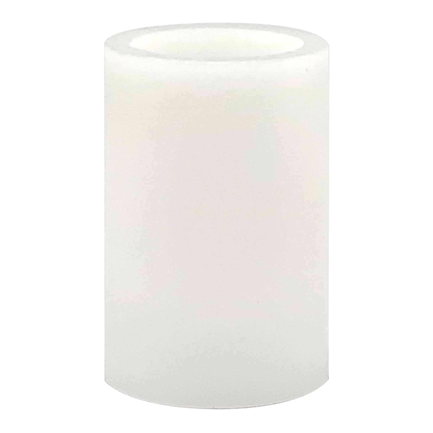 White Wax LED Wavy Top Pillar Candle, 2x3