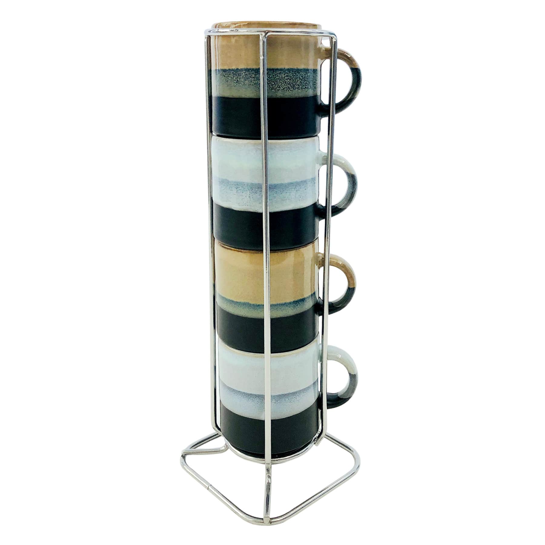 Stacked Espresso Mugs, 3oz