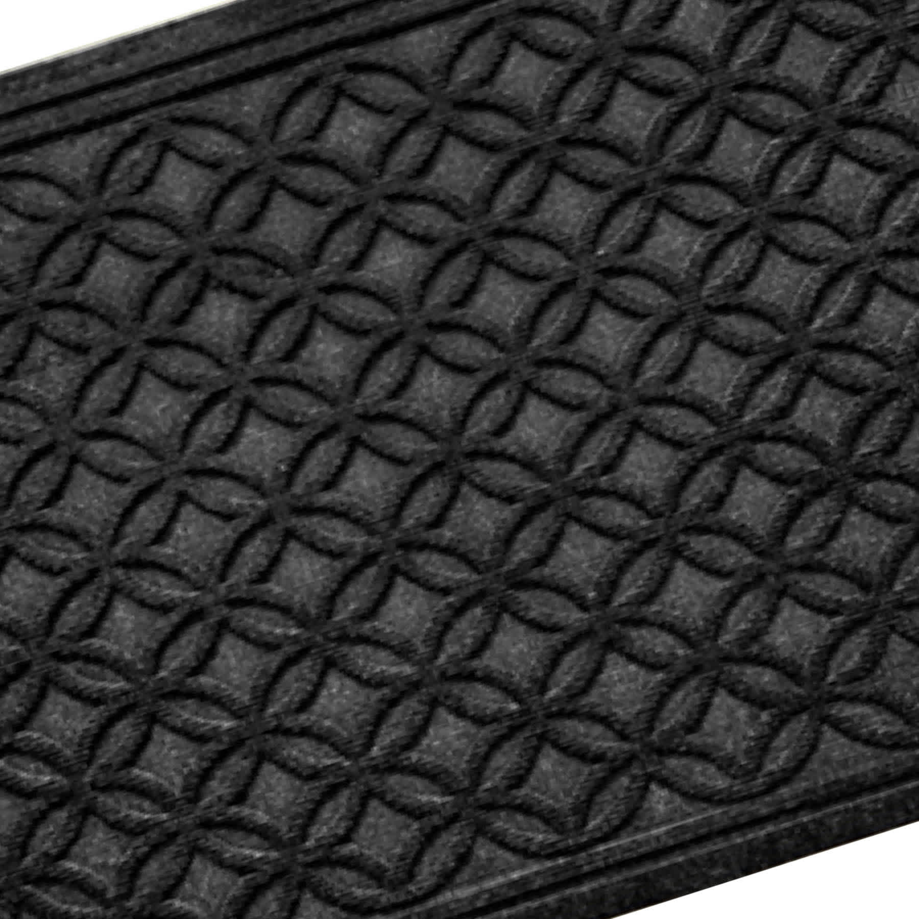 Charcoal Textured Rubber Doormat, 24x36