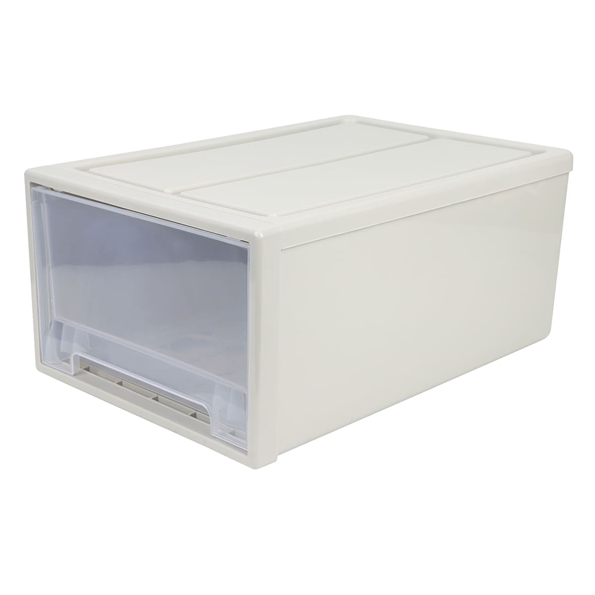 Grey Stackable Storage Drawer, Large
