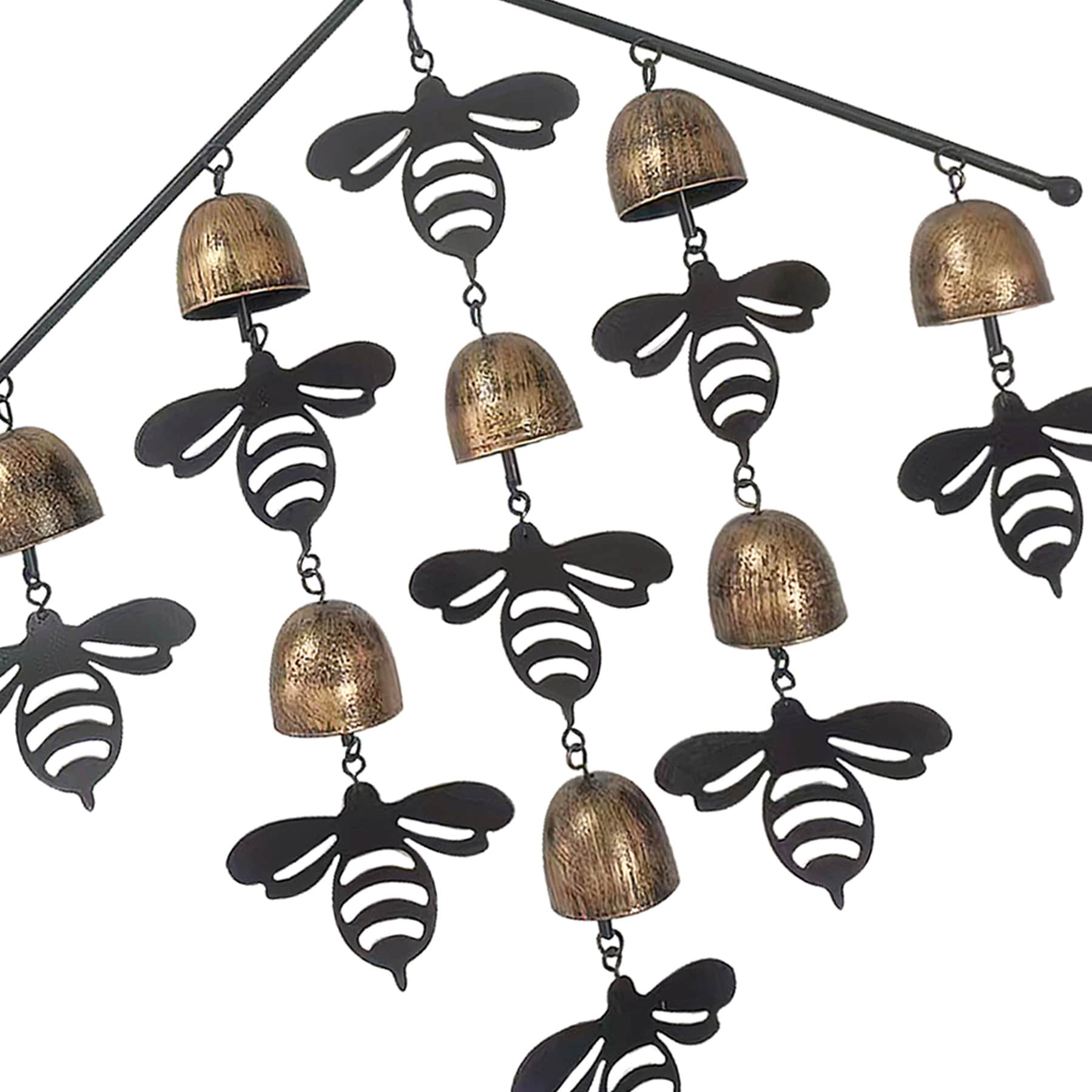 Honeybloom Bee Waterfall Wind Chime, 21"