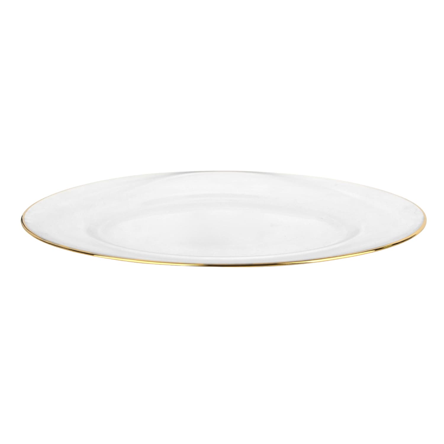 Providence Glass Charger with Gold Rim, 13"