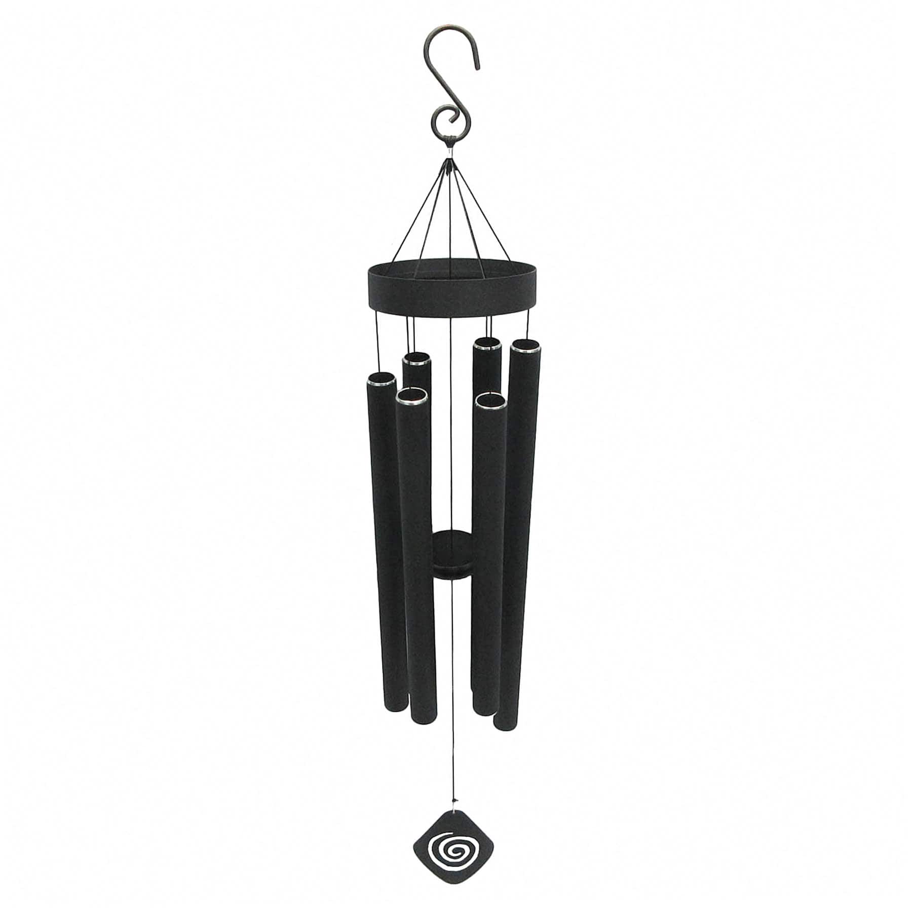 Tuned Black Metal Wind Chime, 39"