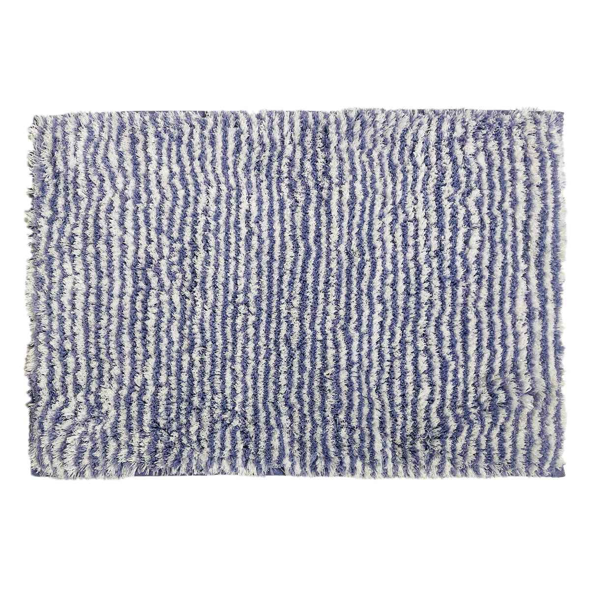 Essential Striped Purple Bath Rug, 17x24