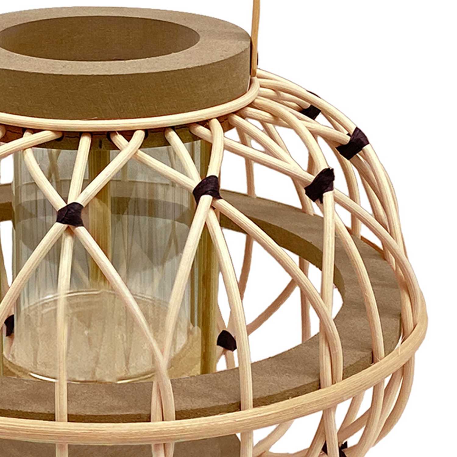 Tracey Boyd Round Rattan Lantern, 12x9.8