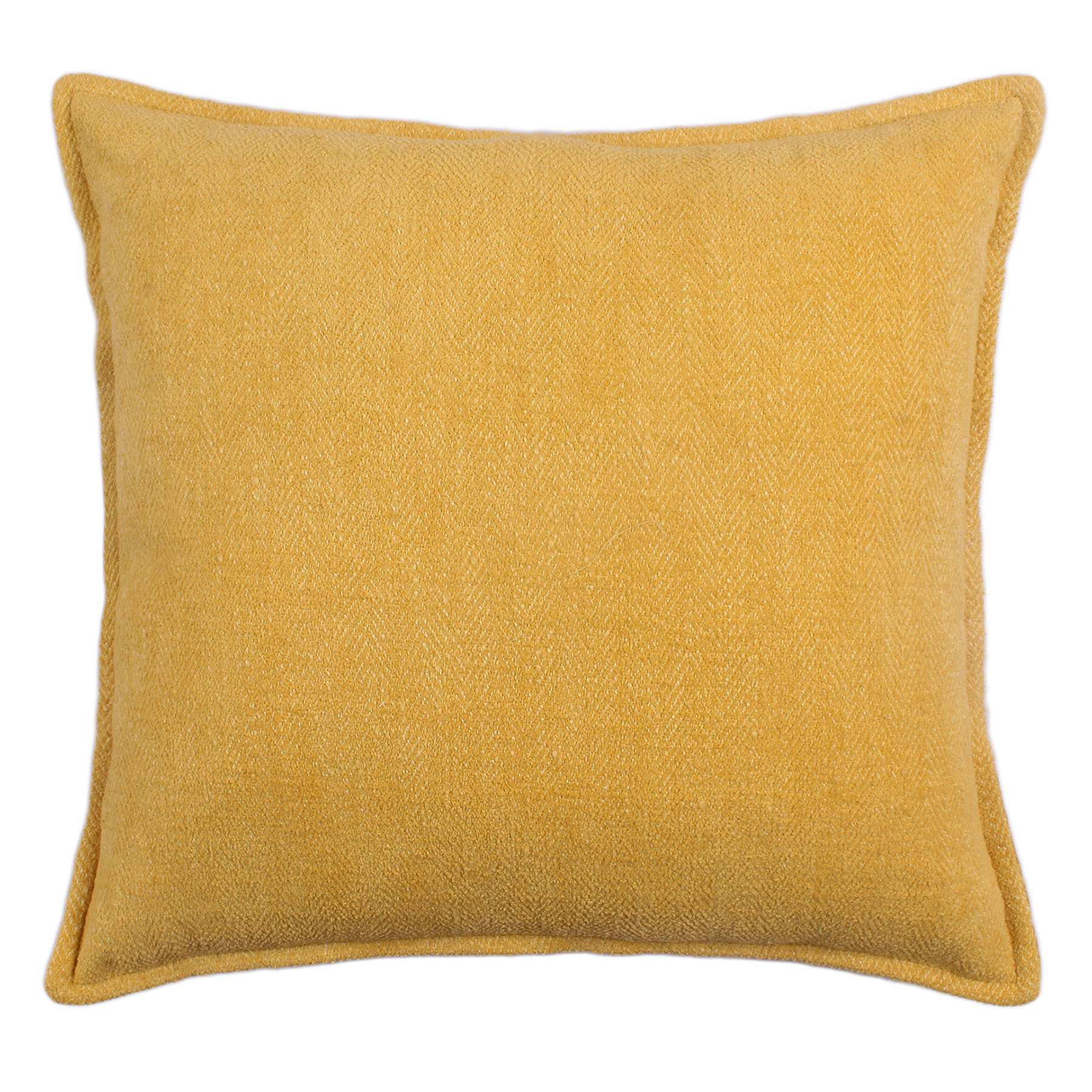 Honeybloom Dark Yellow Solid Euro Throw Pillow, 24"