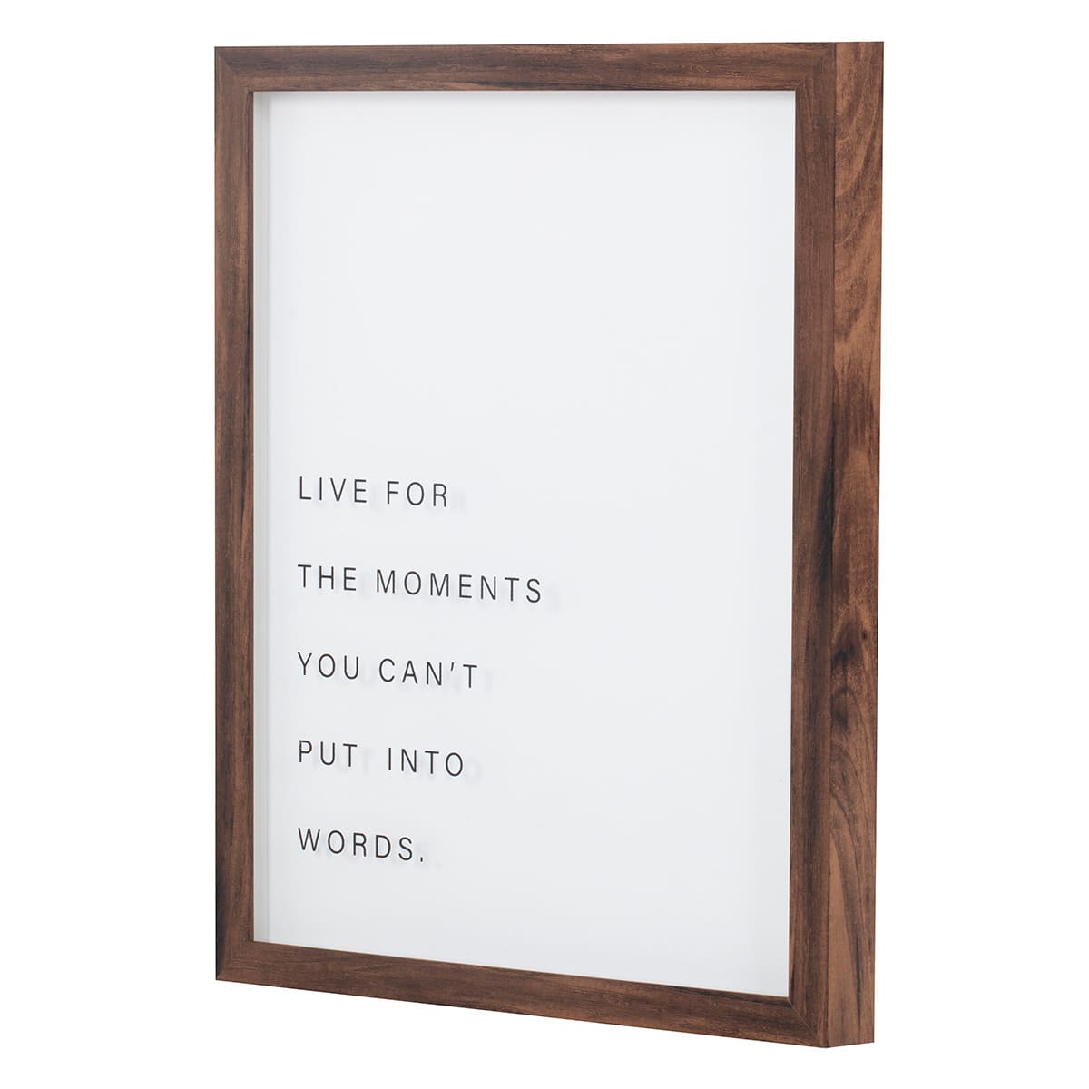Crosby St. Glass Framed Live For The Moments You Can't Put Into Words, 11x14