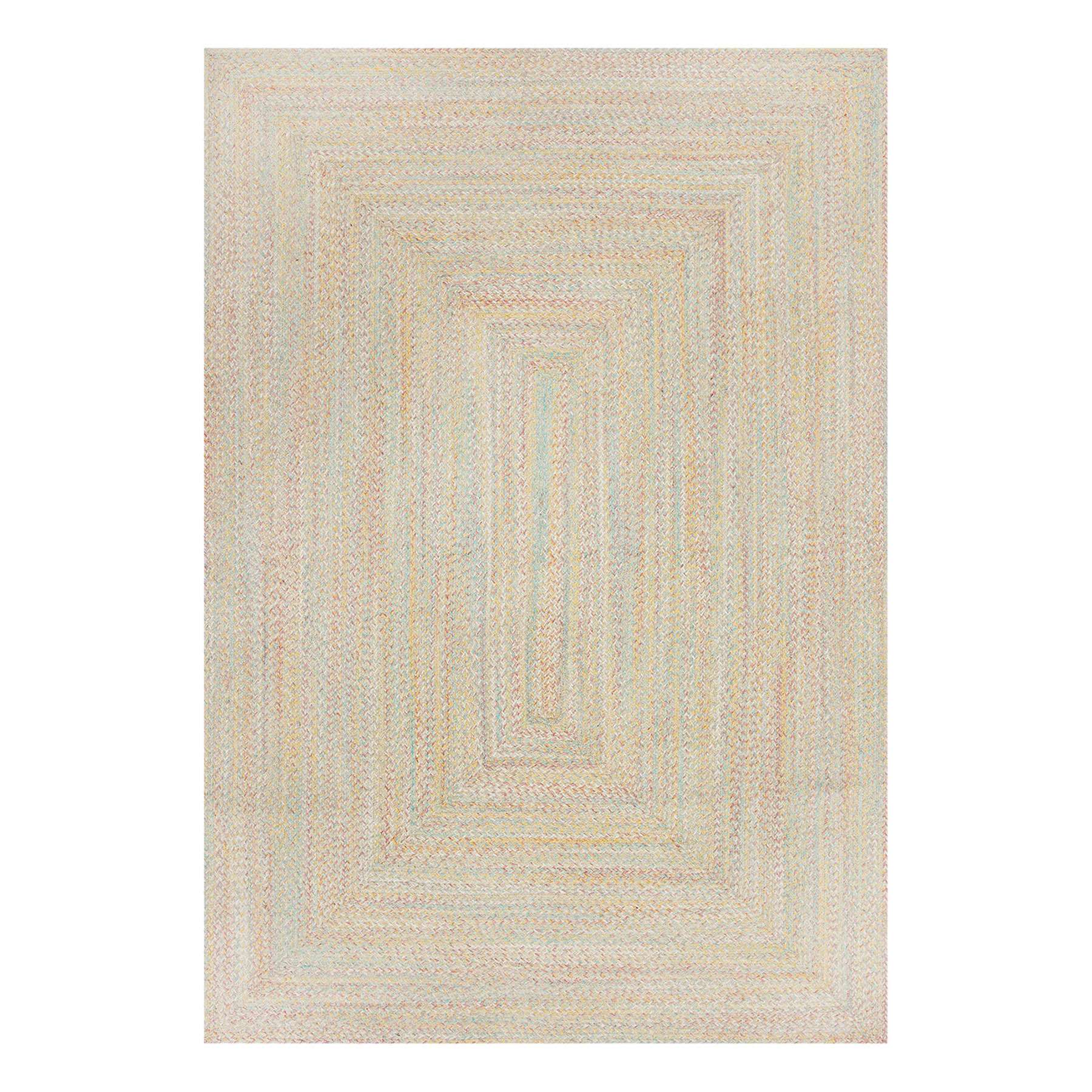 Multicolor Braided Chenille Accent Rug, 4x6