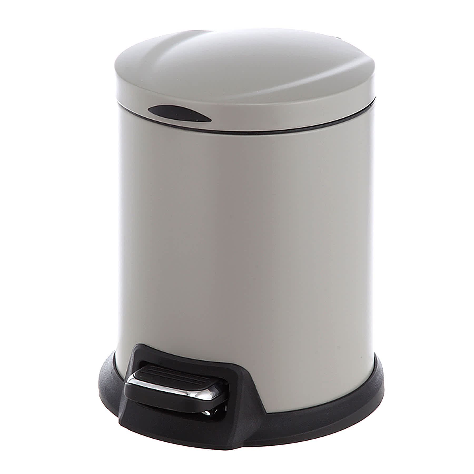 Grey Round Pedal Trash Can, 5l