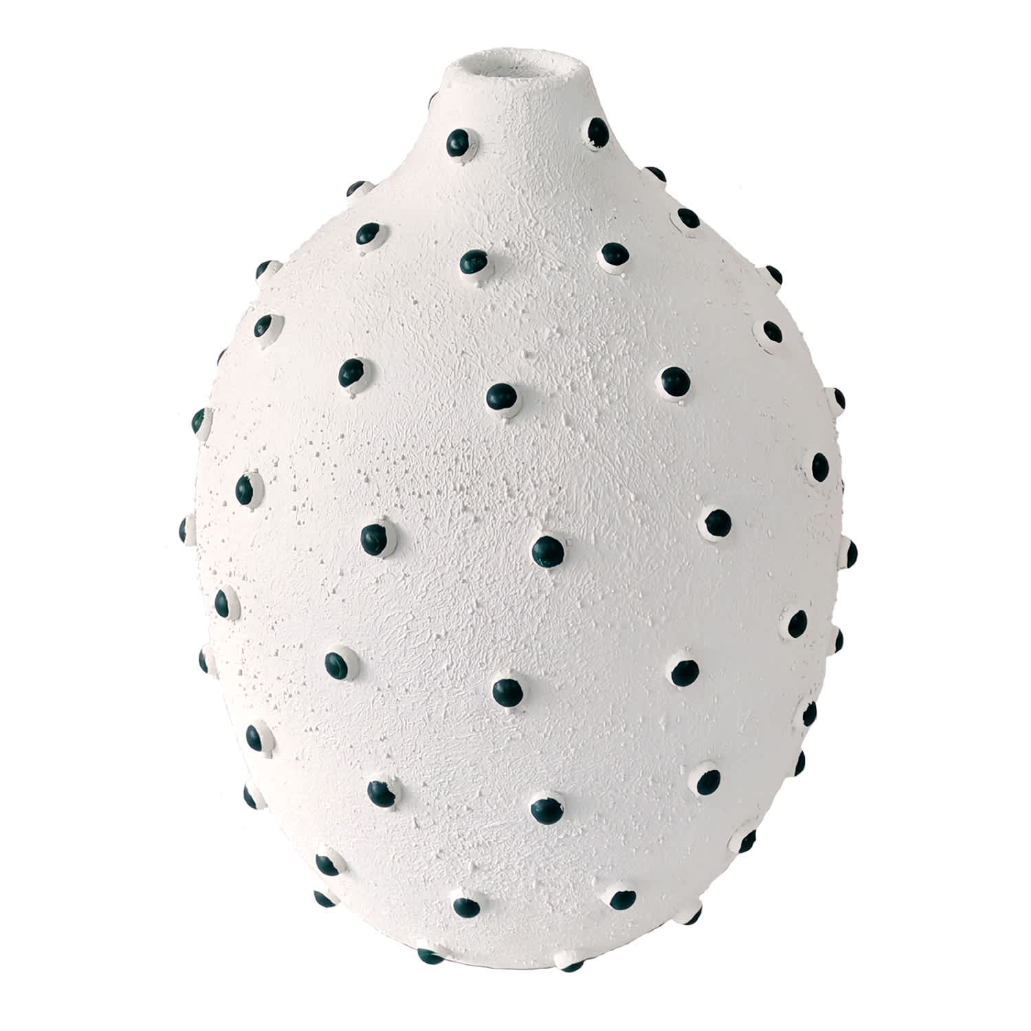 Found & Fable White & Black Vase, 9"