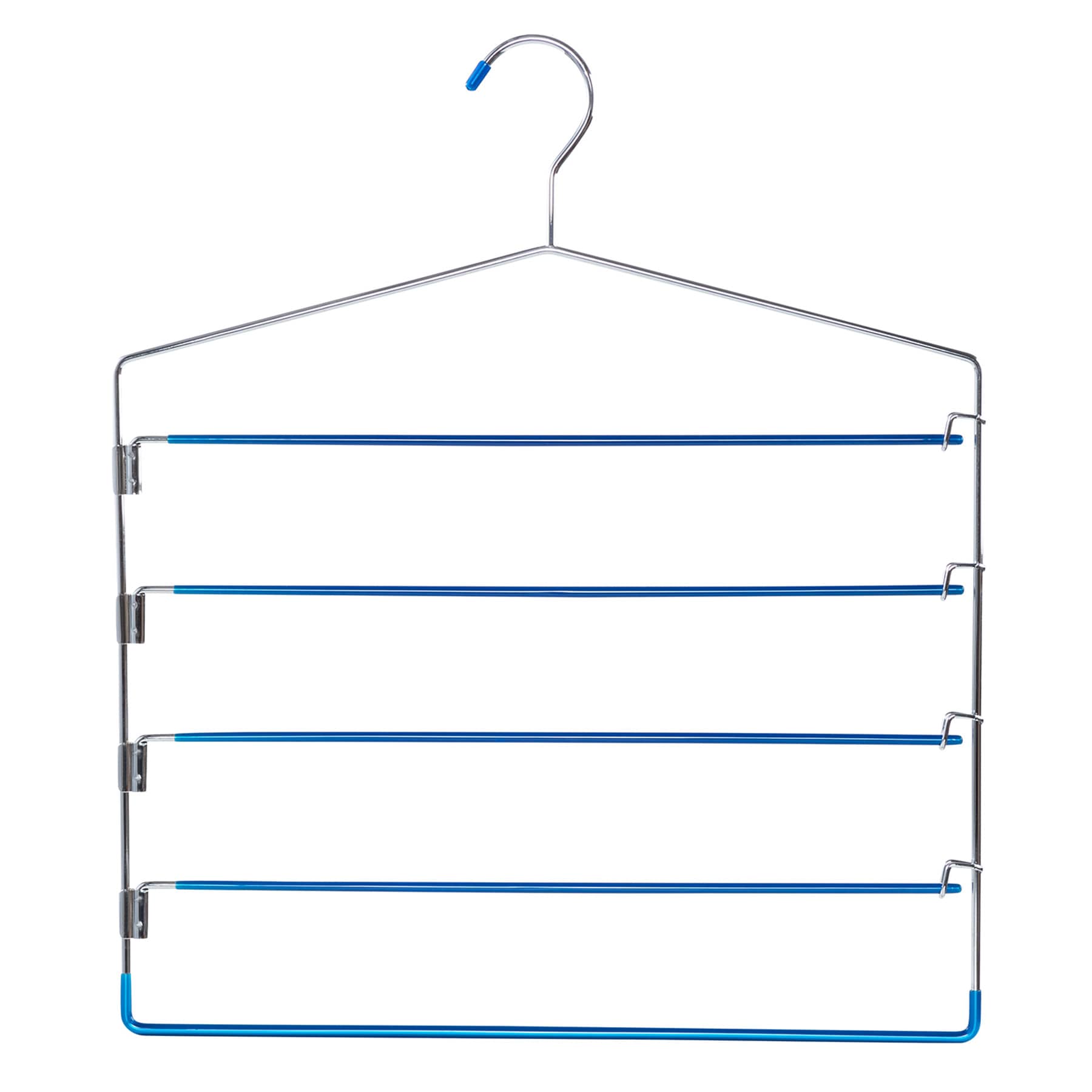 5-Tier Blue Gel Grip Clip Swing Arm Shirt Hanger