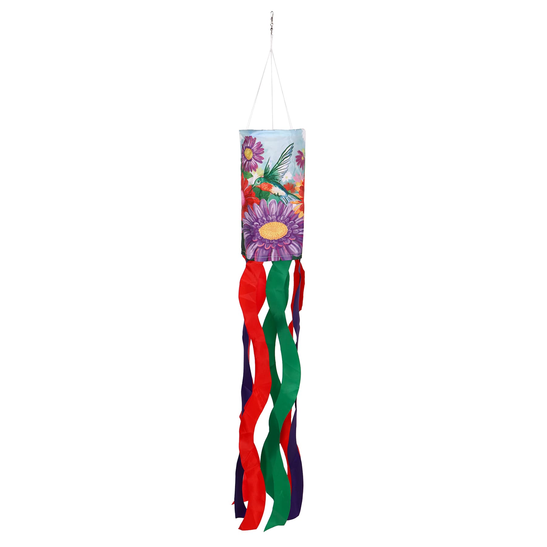 Hummingbird Outdoor Hanging Windsock, 38"