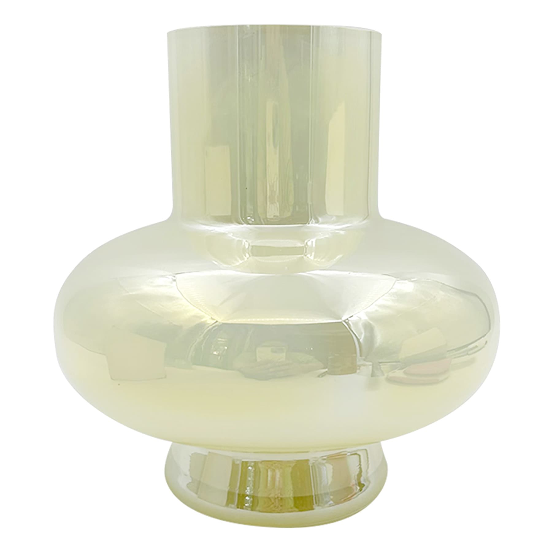 Yellow Glass Vase, 8"