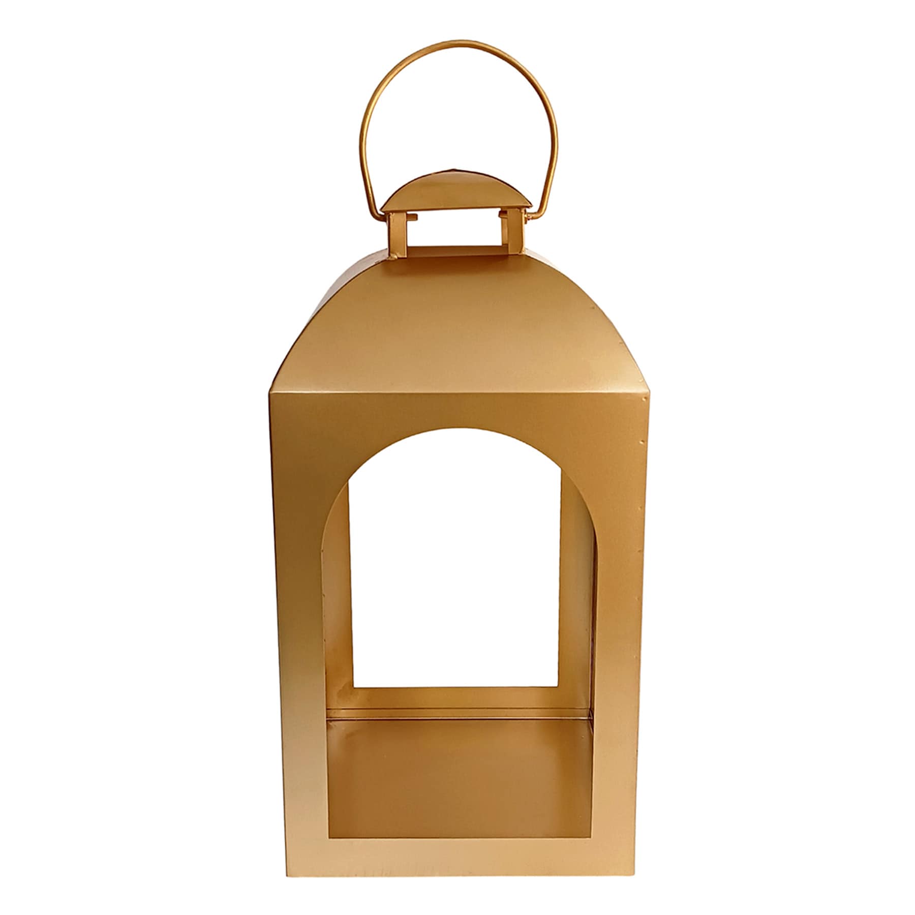 Gold Metal Lantern, 17"