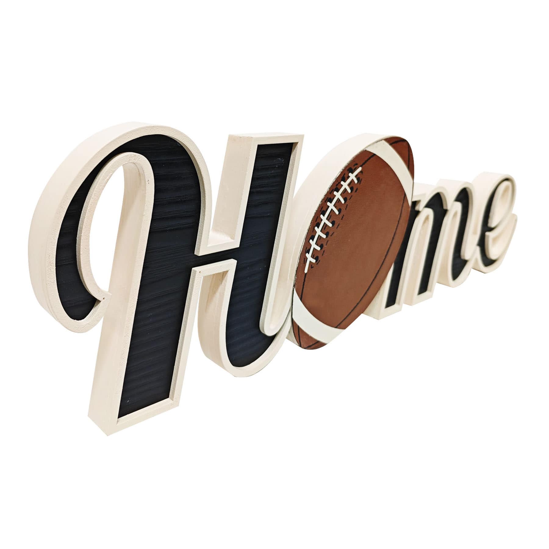 Homespun Harvest Home Football Sign, 18"