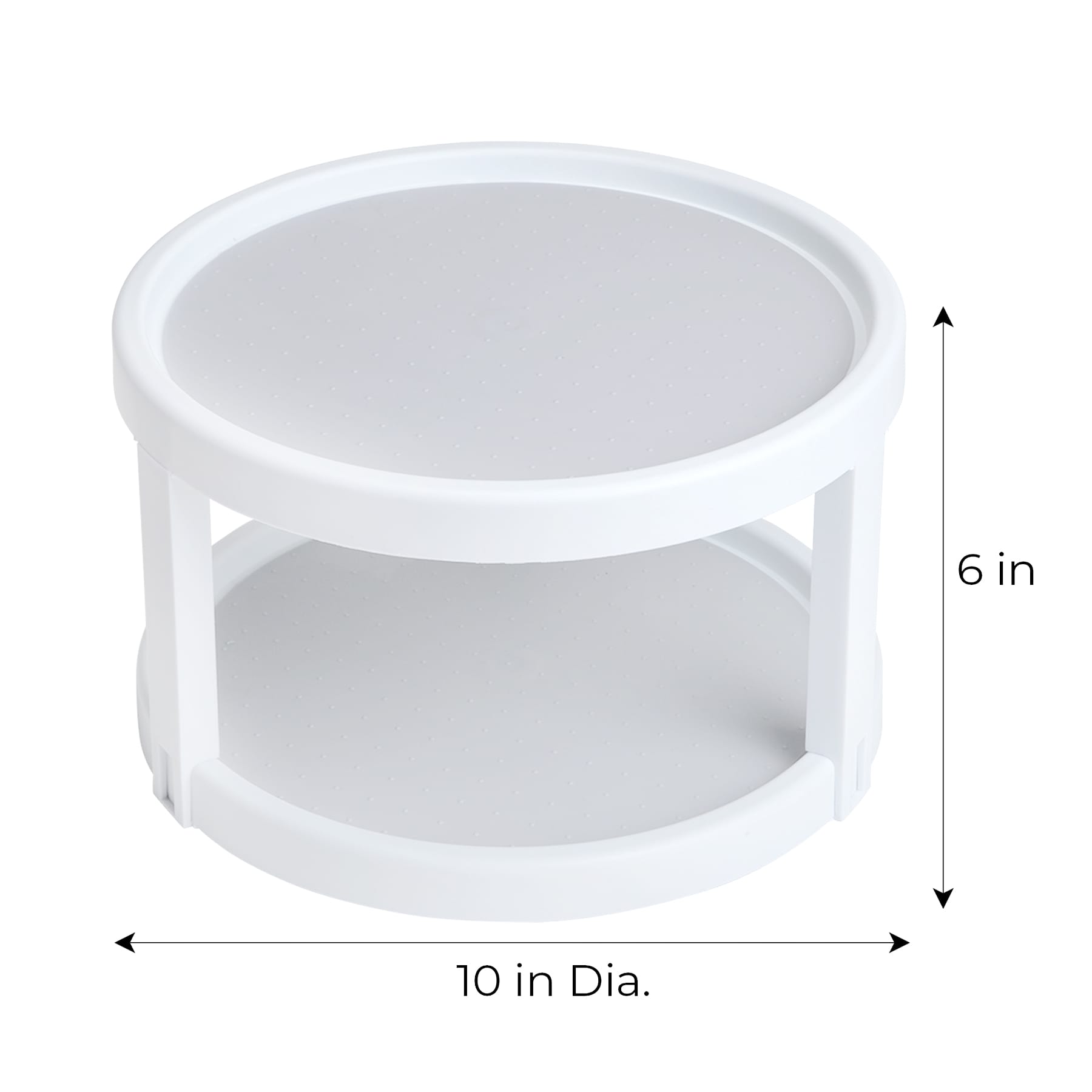 2-Tier White & Grey Lazy Susan