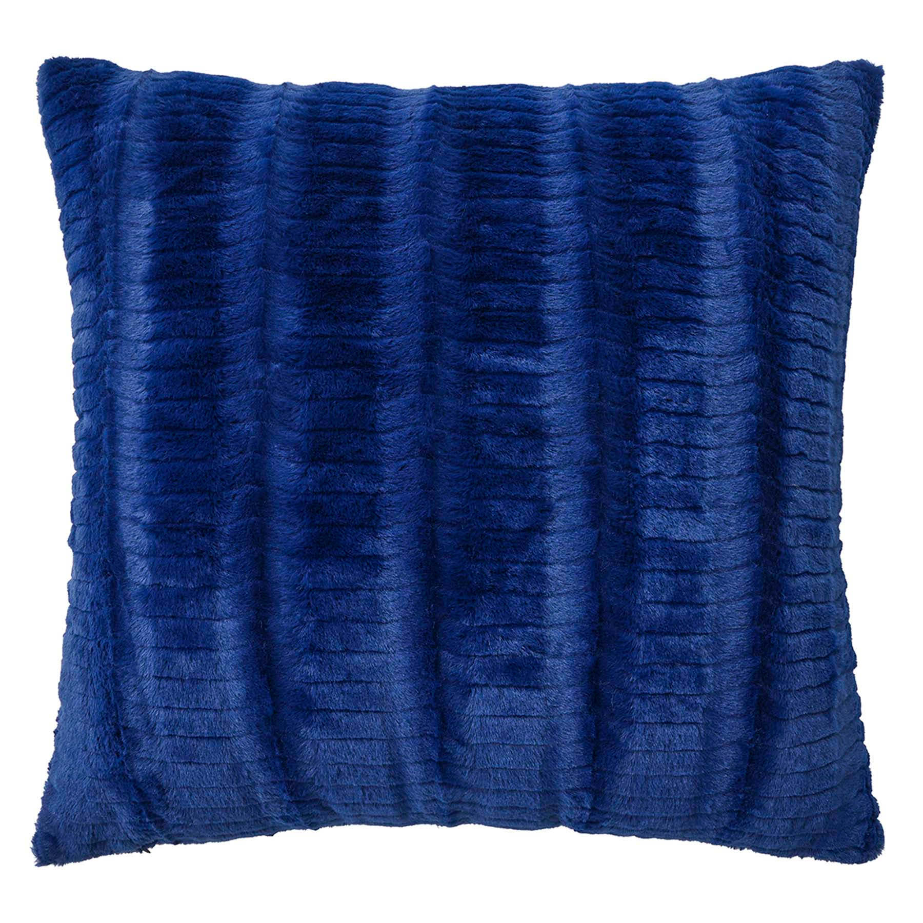 Logan Navy Blue Brush Throw Pillow, 24"