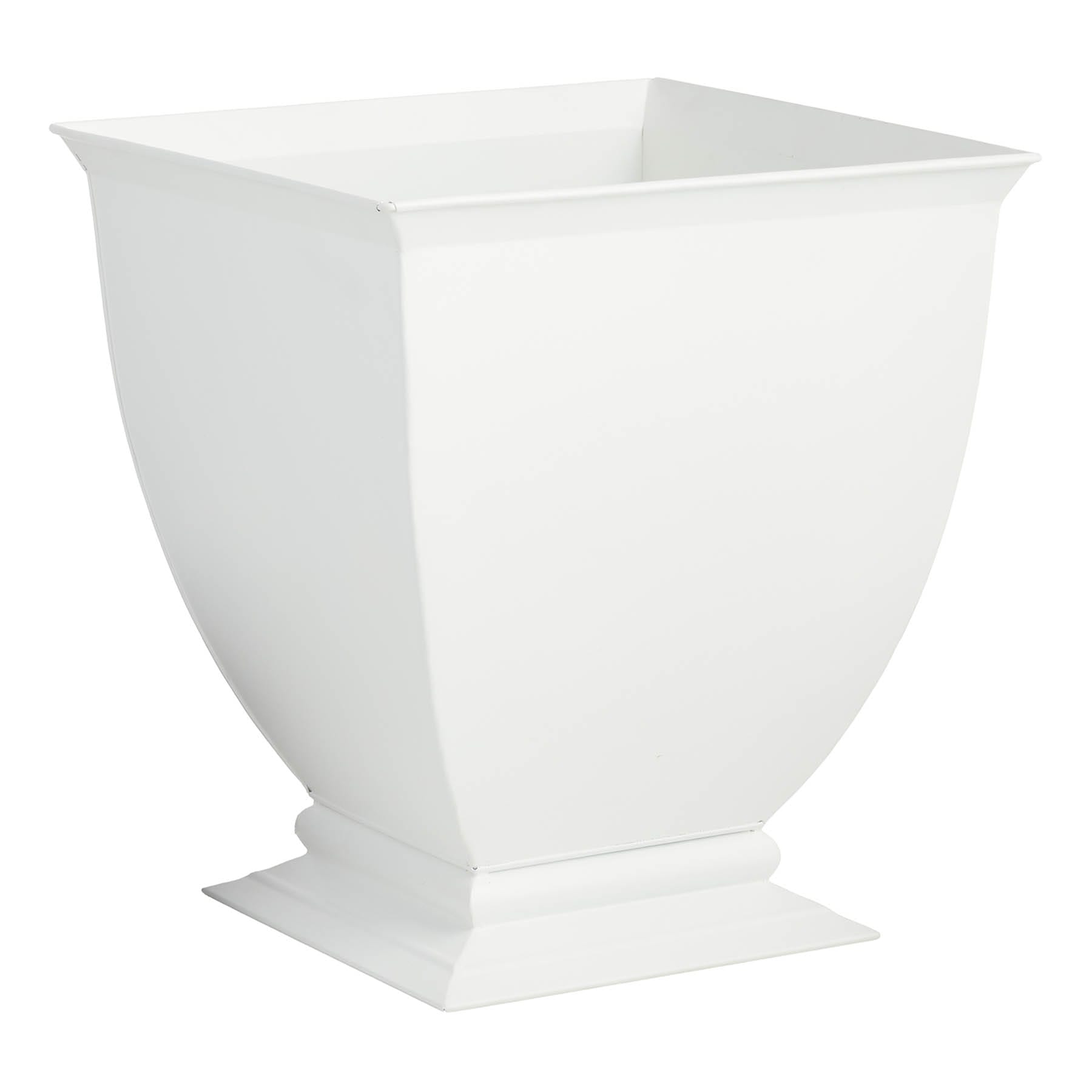 Providence Audrey White Metal Outdoor Planter, Medium