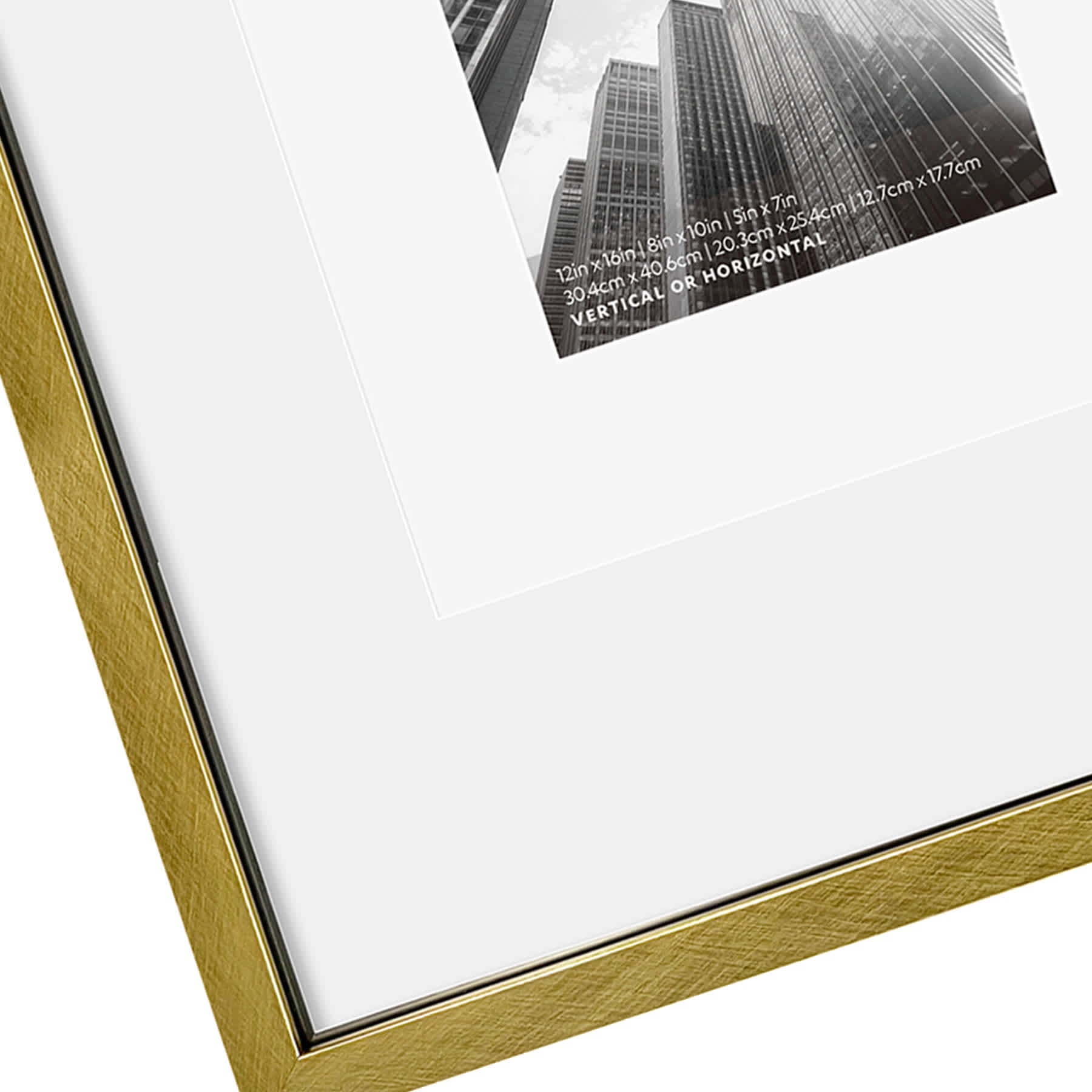 12x16 Gold Matted to 8x10 & 5x7 Wall Frame