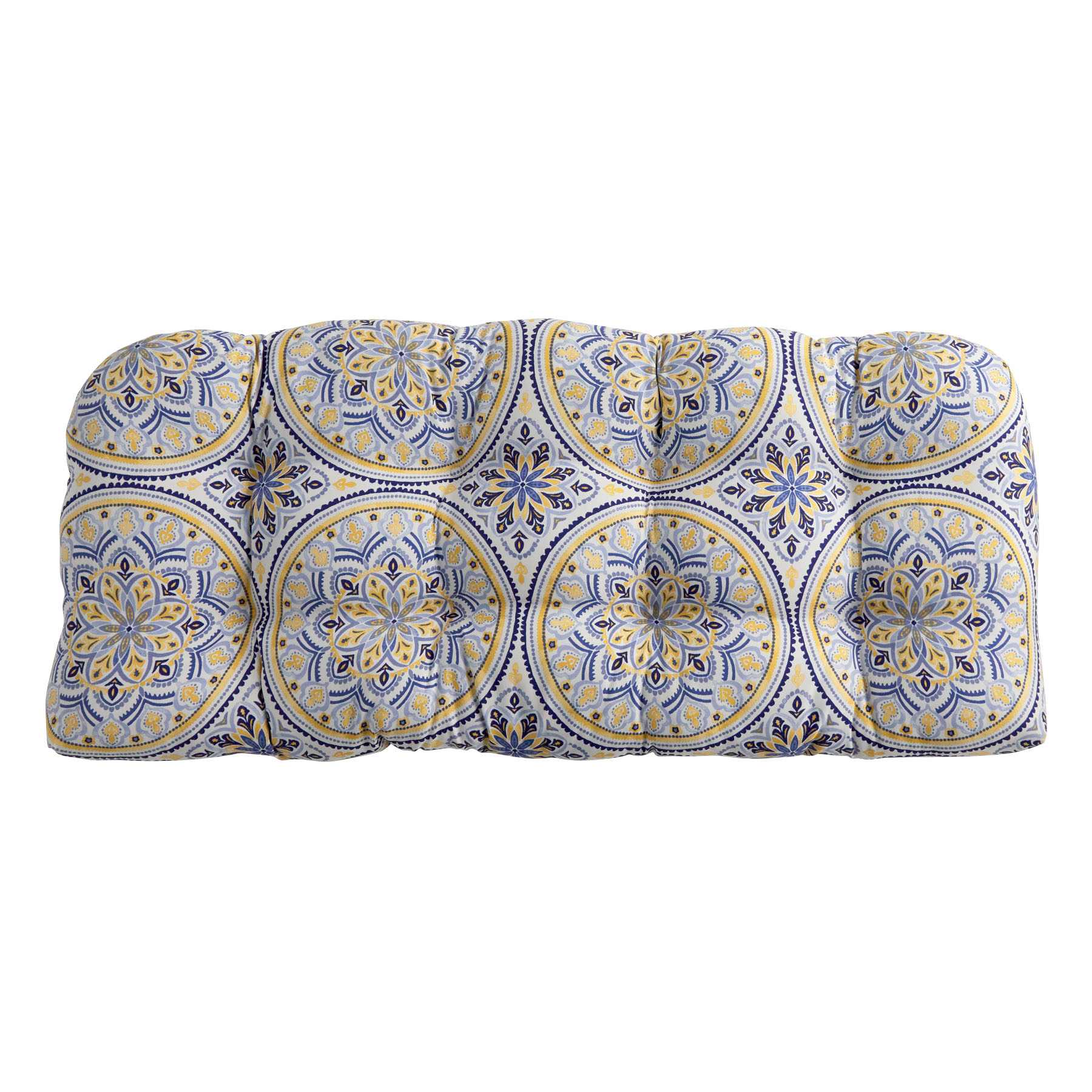 Castille Multicolor Outdoor Wicker Settee Cushion