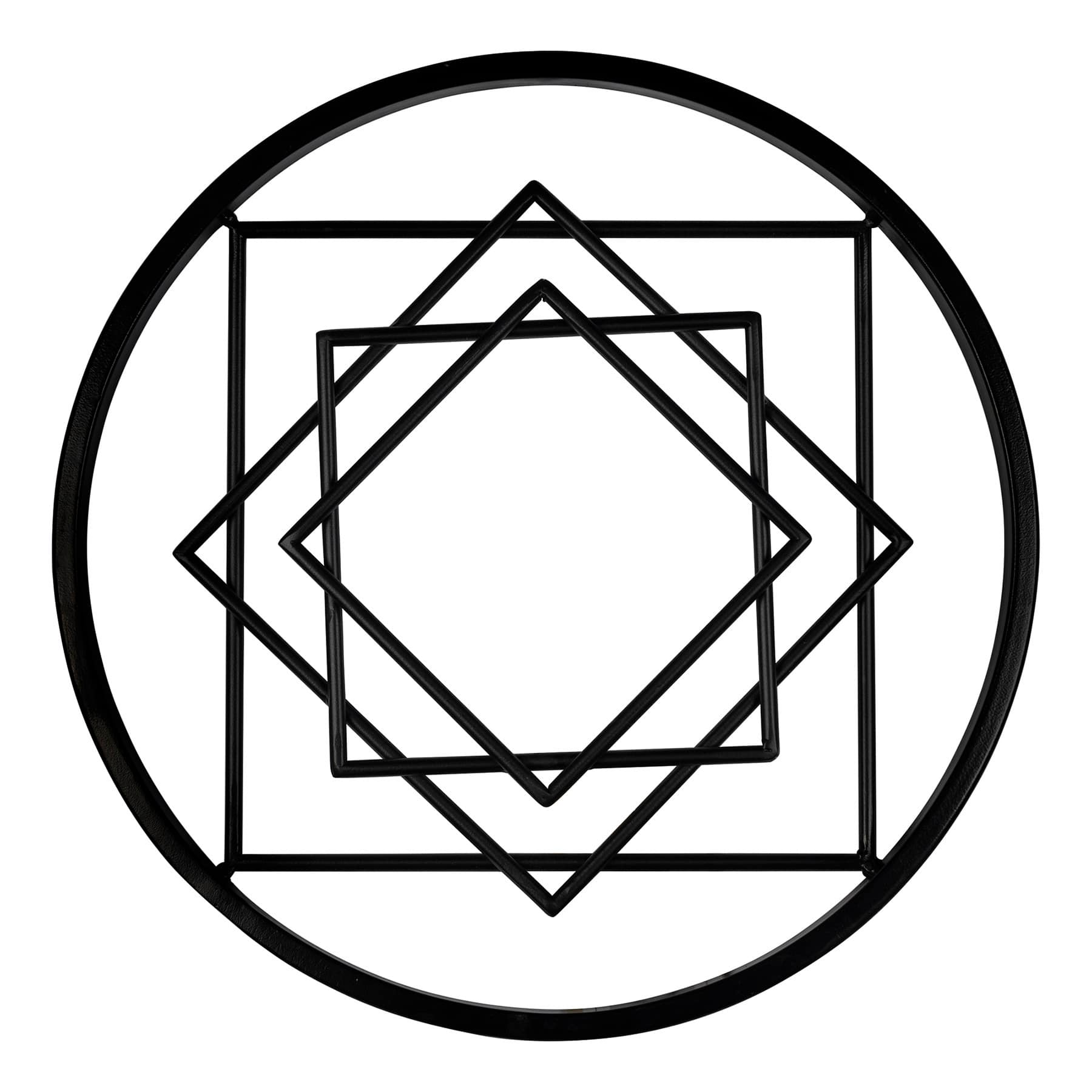 Black Medallion Wall Decor, 14"