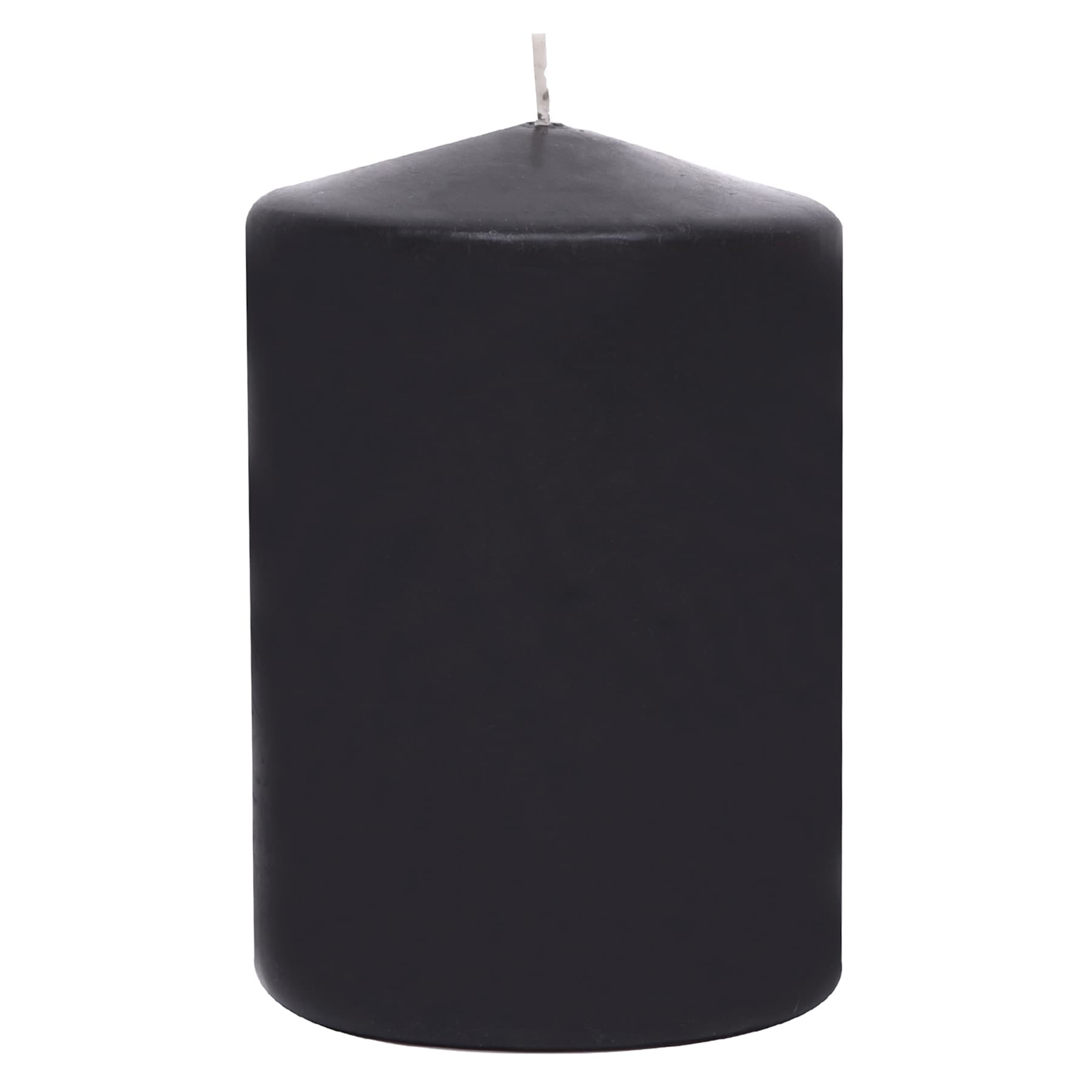 Black Unscented Overdip Pillar Candle, 3x4