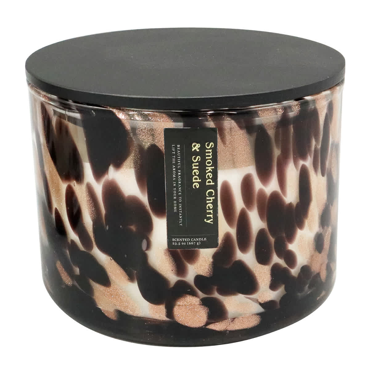 Smoked Cherry & Suede Scented Confetti Glass Jar Candle, 23.5oz