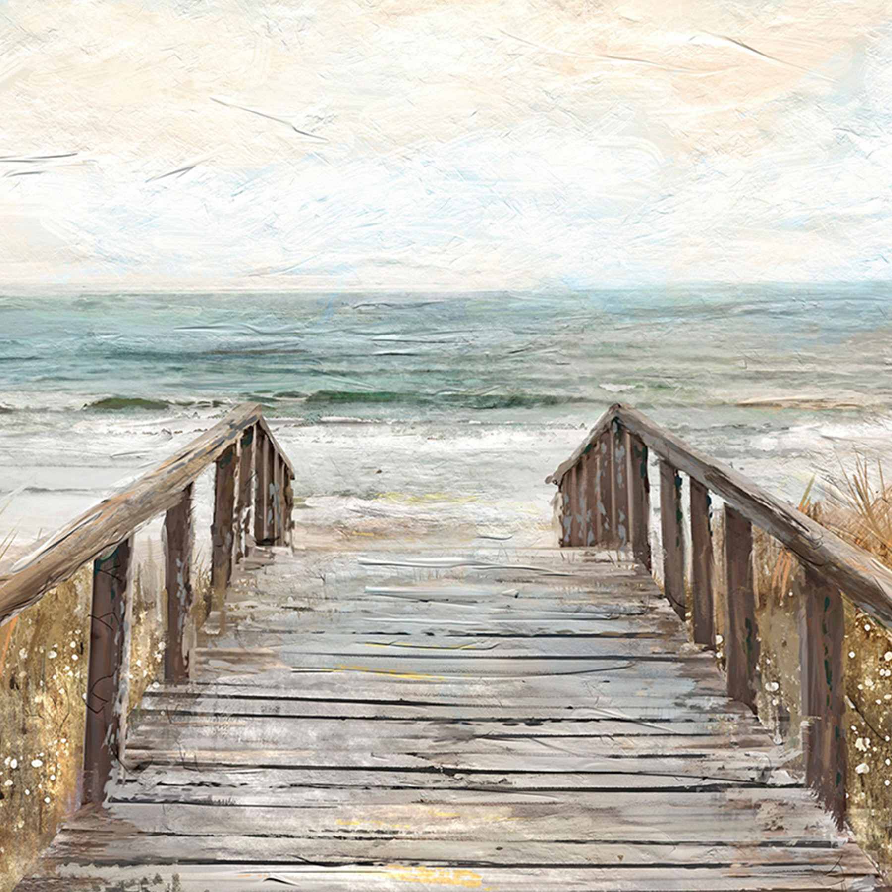 Beach Boardwalk Canvas Wall Art, 36x48
