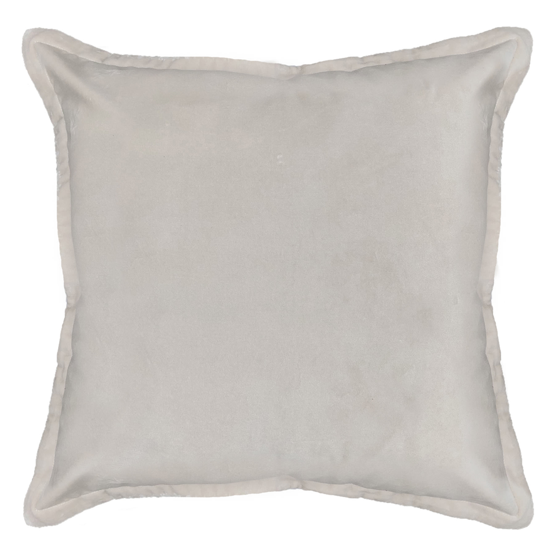 Providence Cream Cotton Velvet Throw Pillow, 18"