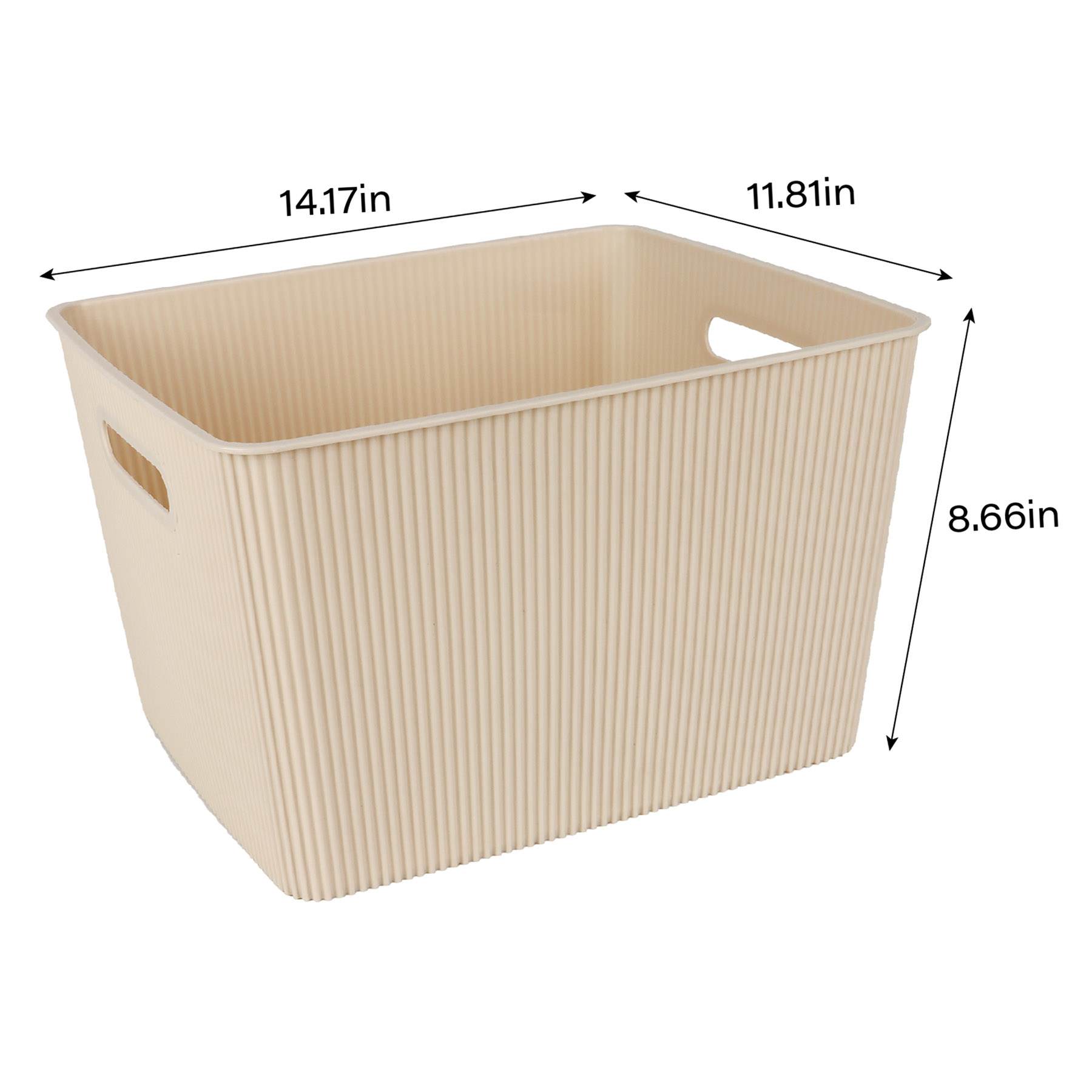 Doric Tan Storage Basket, Large