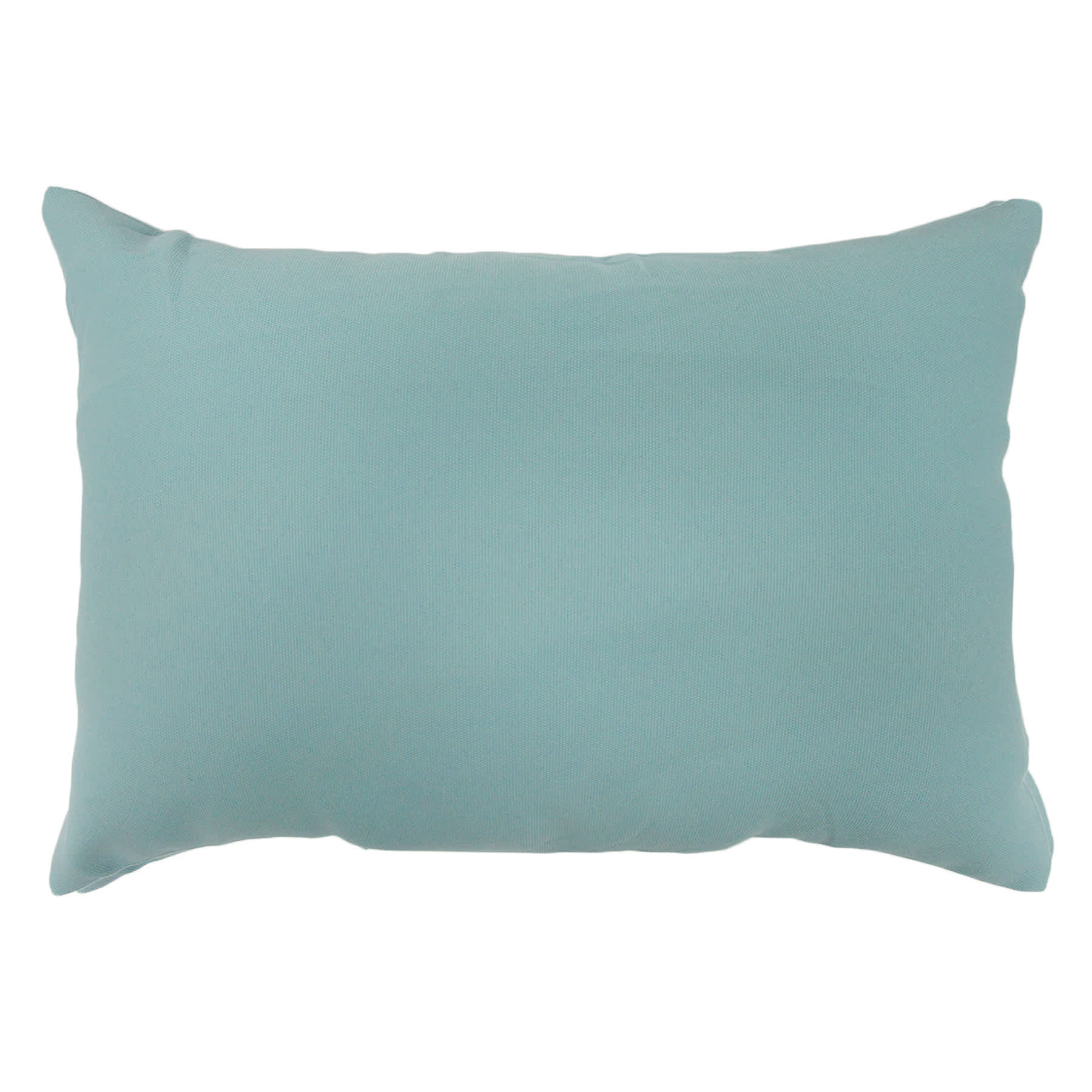 Canal Blue Canvas Lumbar Outdoor Throw Pillow, 14x20
