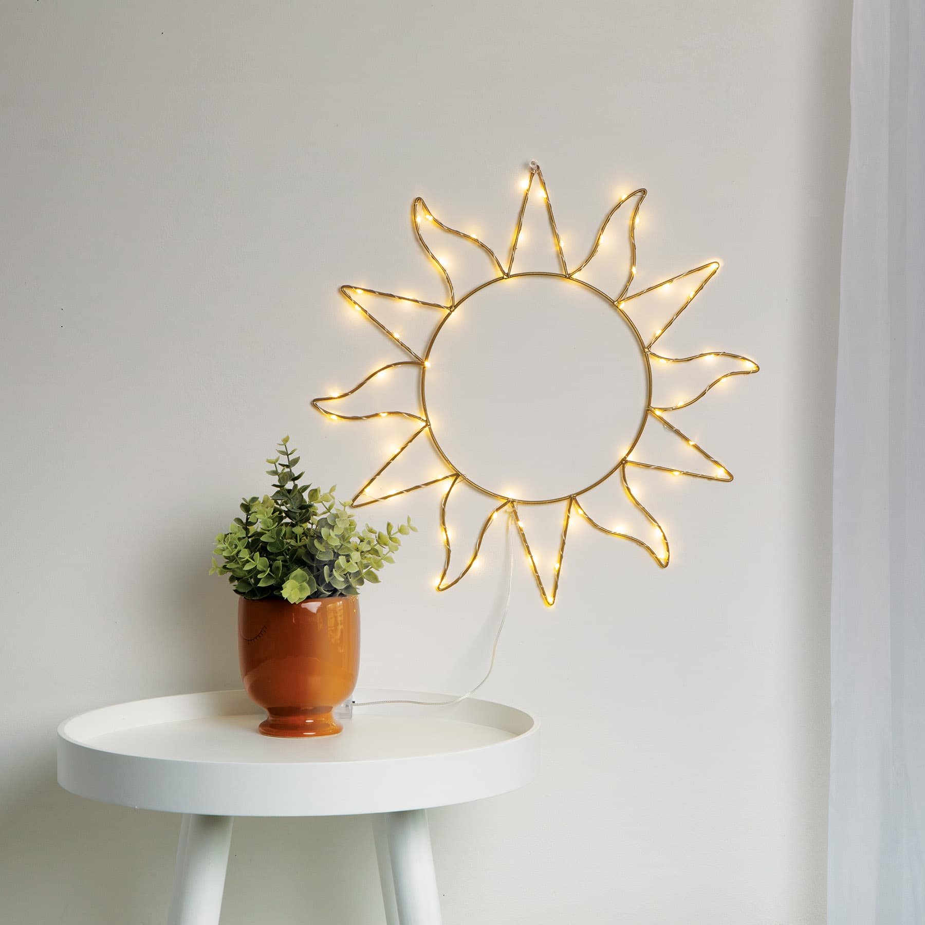 Wire Sun Wall Sign, 16"