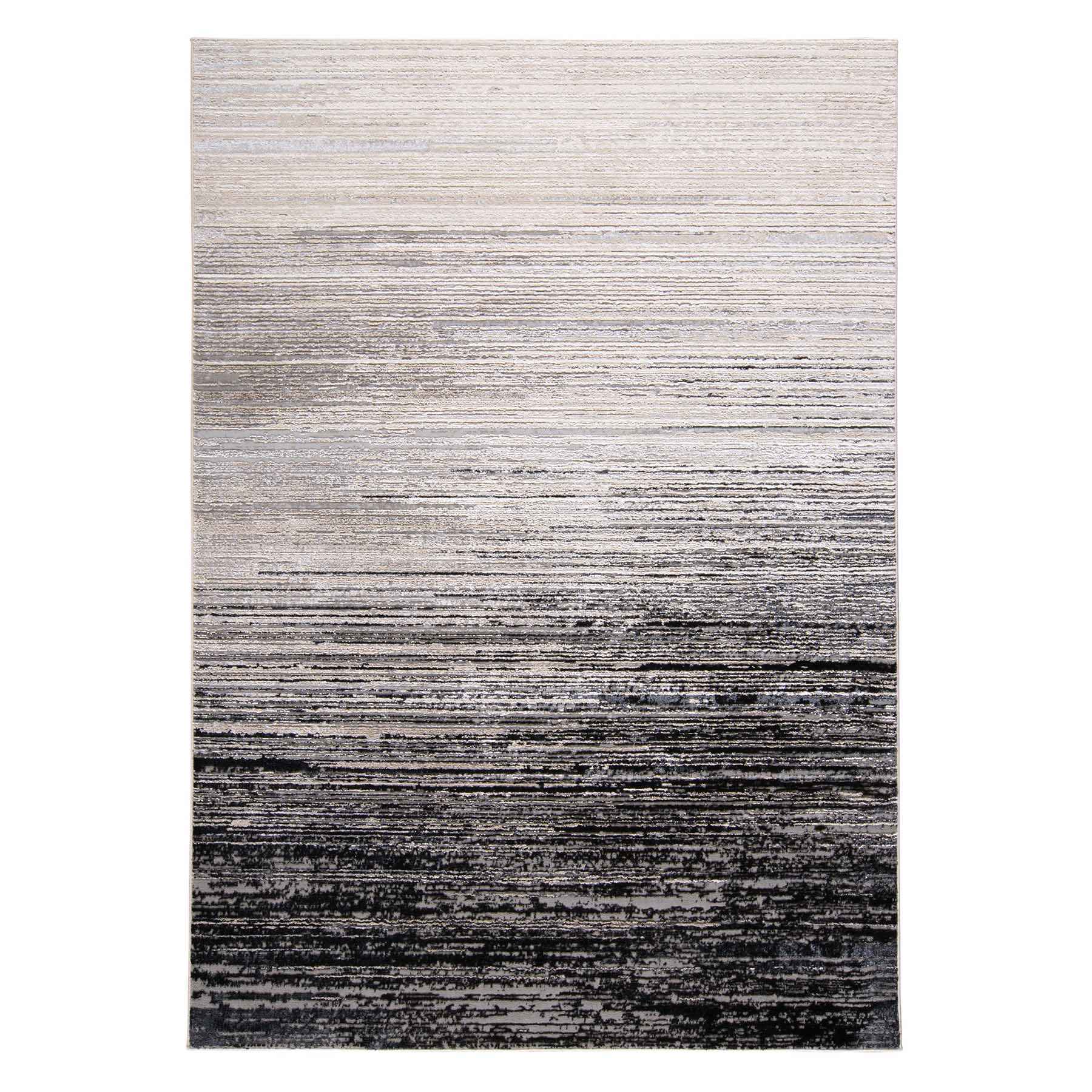 (A488) Avalis Grey & Black Ombre Area Rug, 7x10