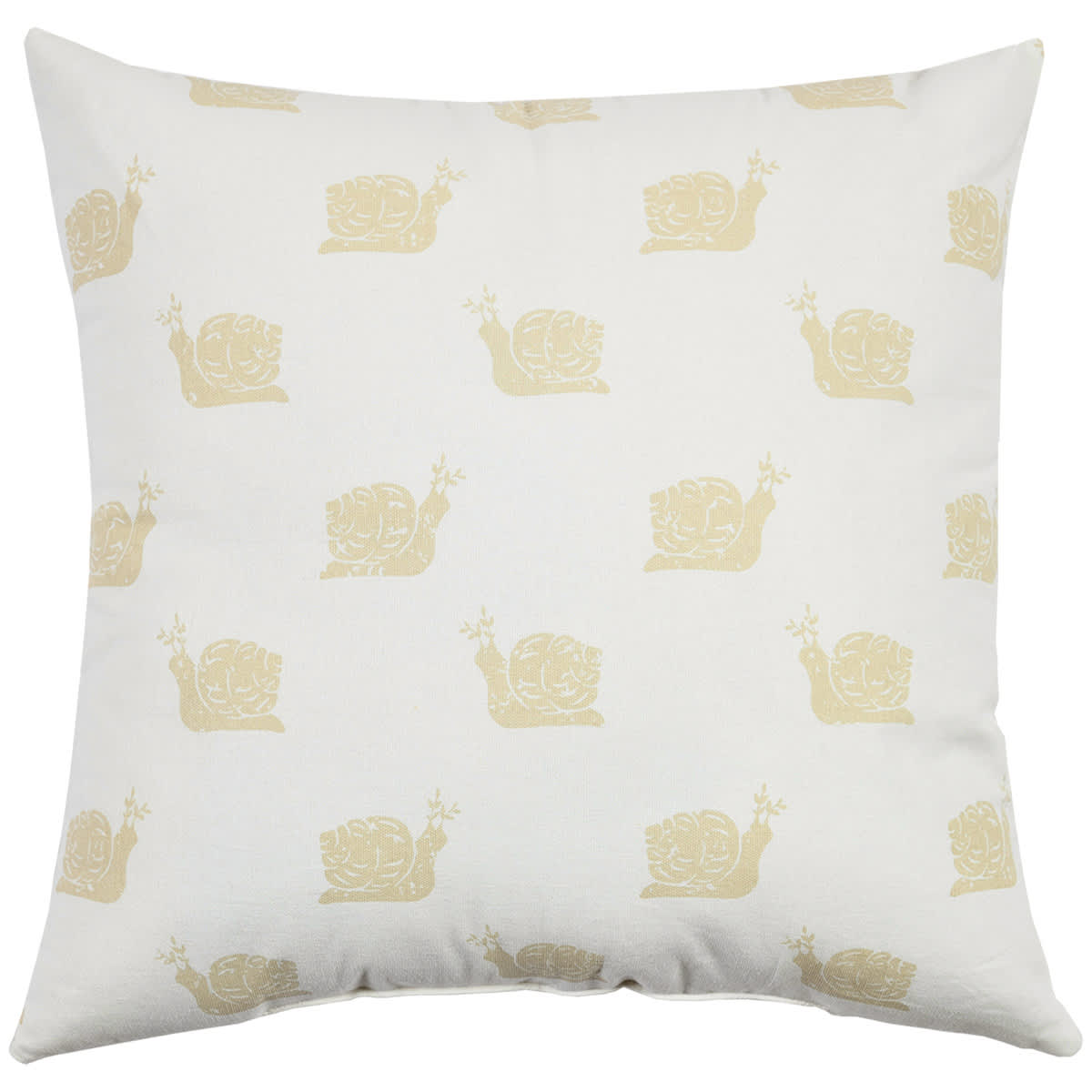 Honeybloom Neutral Snail Print Throw Pillow, 18"
