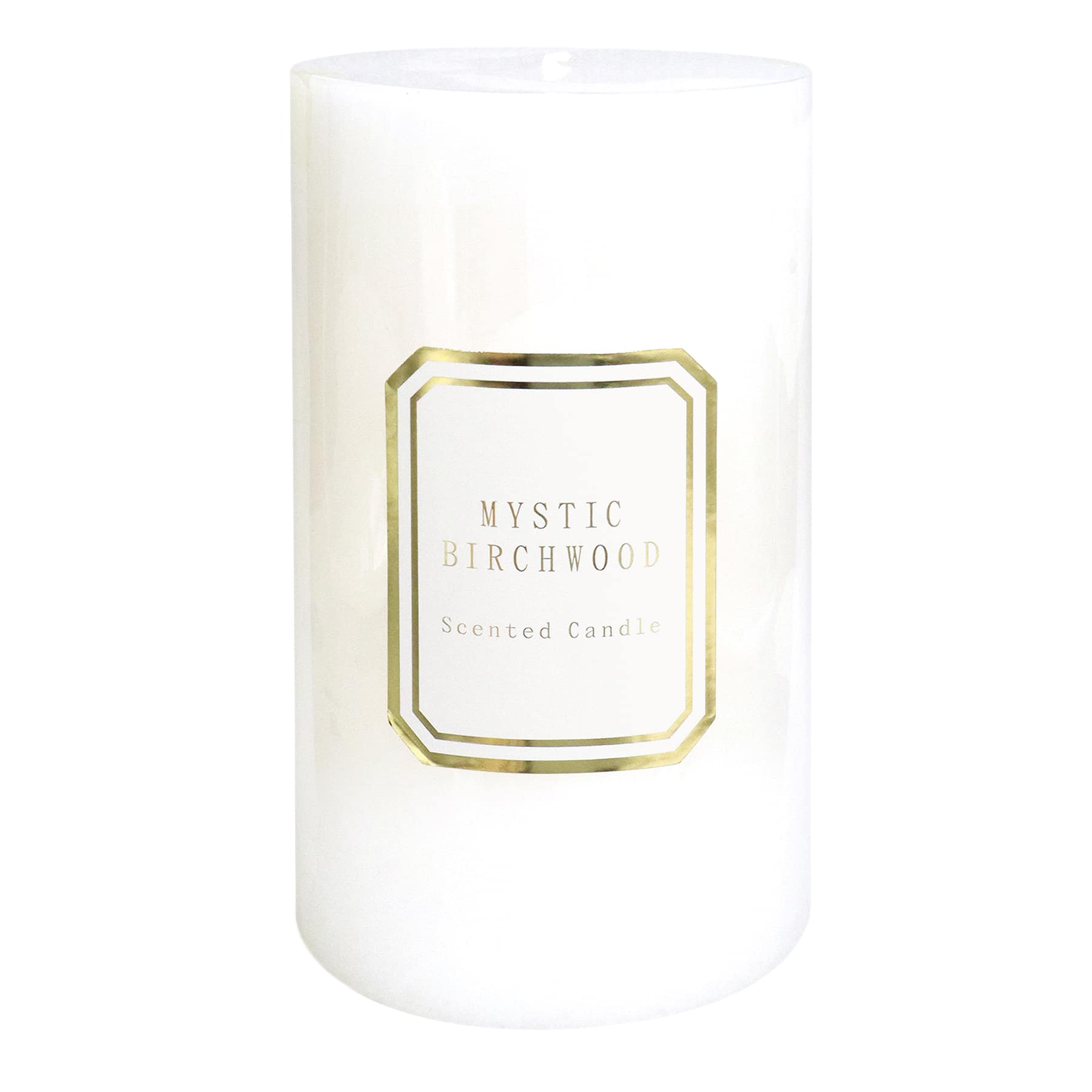 Providence White Mystic Birchwood Scented Pillar Candle, 4x6