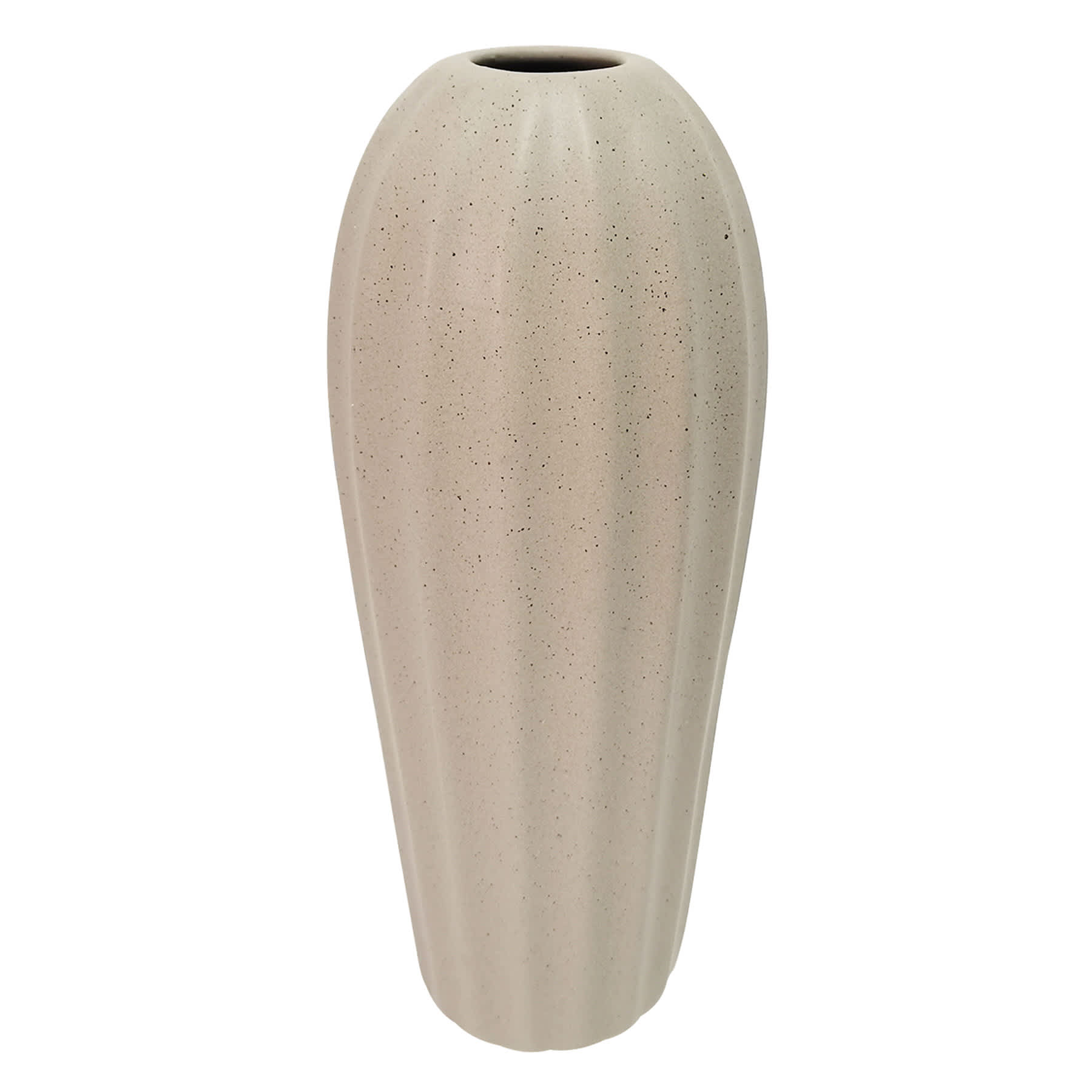 Grey Ceramic Vase, 7.9"