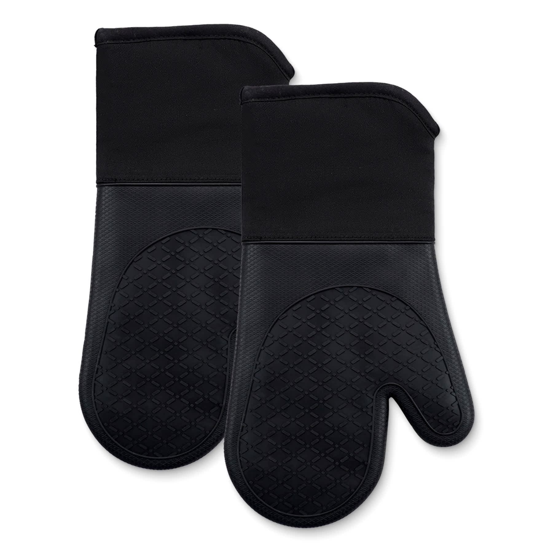 Black Silicone Oven Mitt