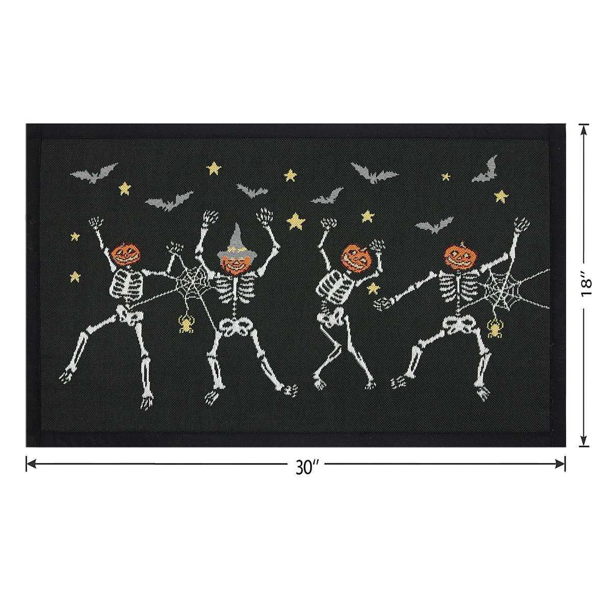 Happy Haunting Dancing Skeletons Kitchen Rug, 18x30