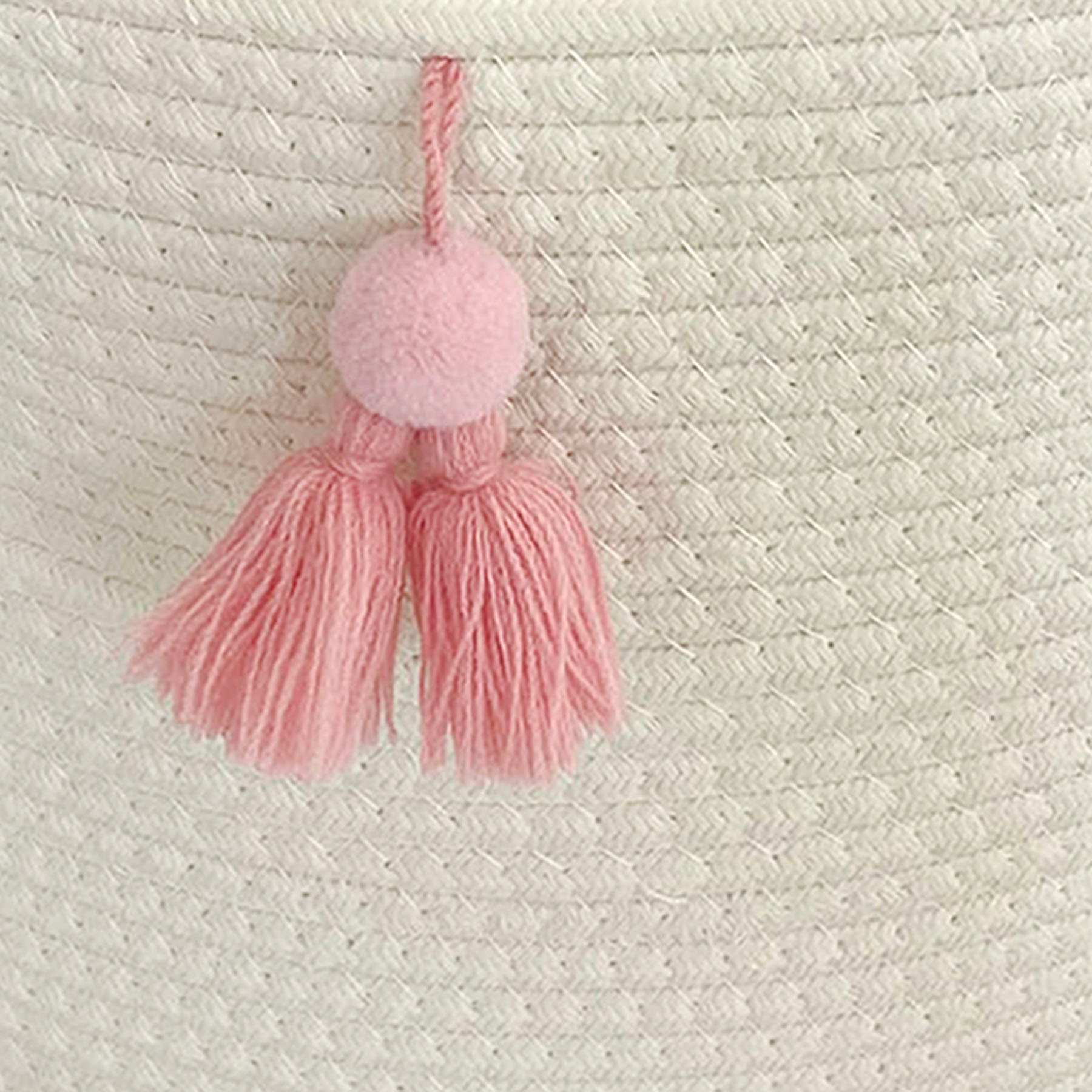 Tiny Dreamers Poly Rope Tassel Storage Basket, Large