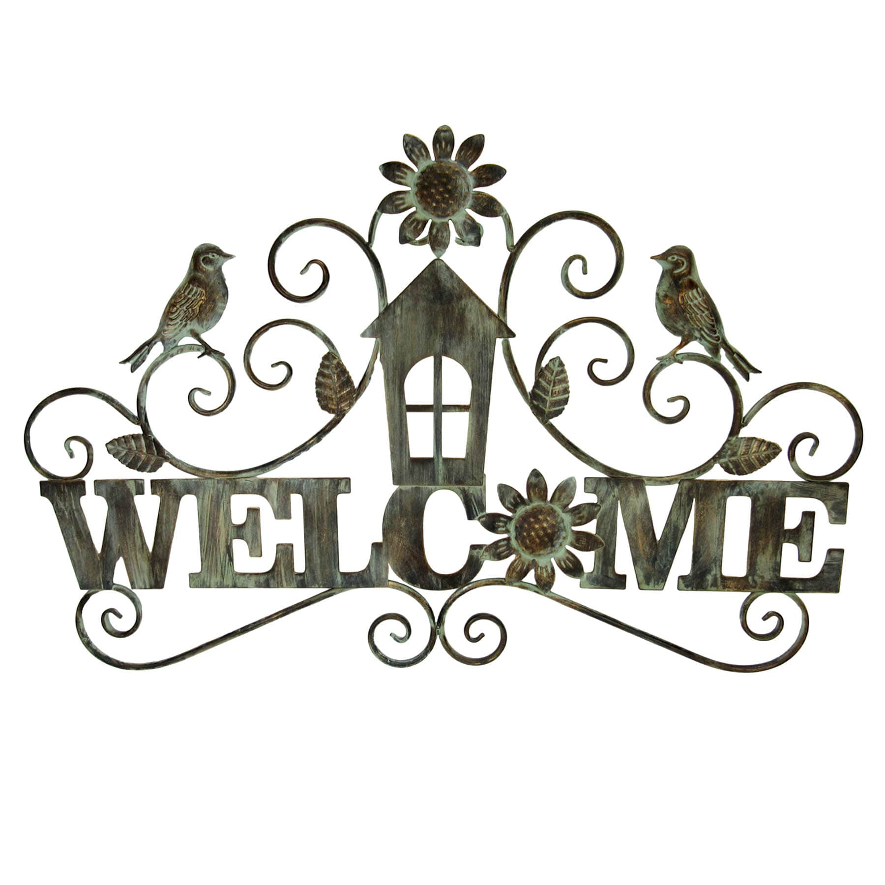 Welcome Birds Outdoor Wall Decor, 28"