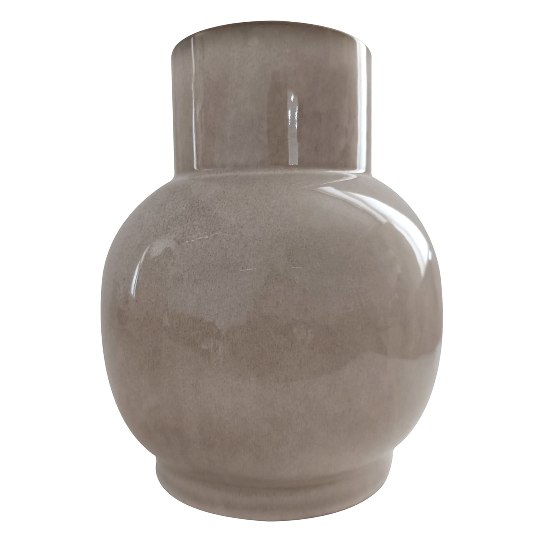 Neutral Ceramic Vase, 10.3"