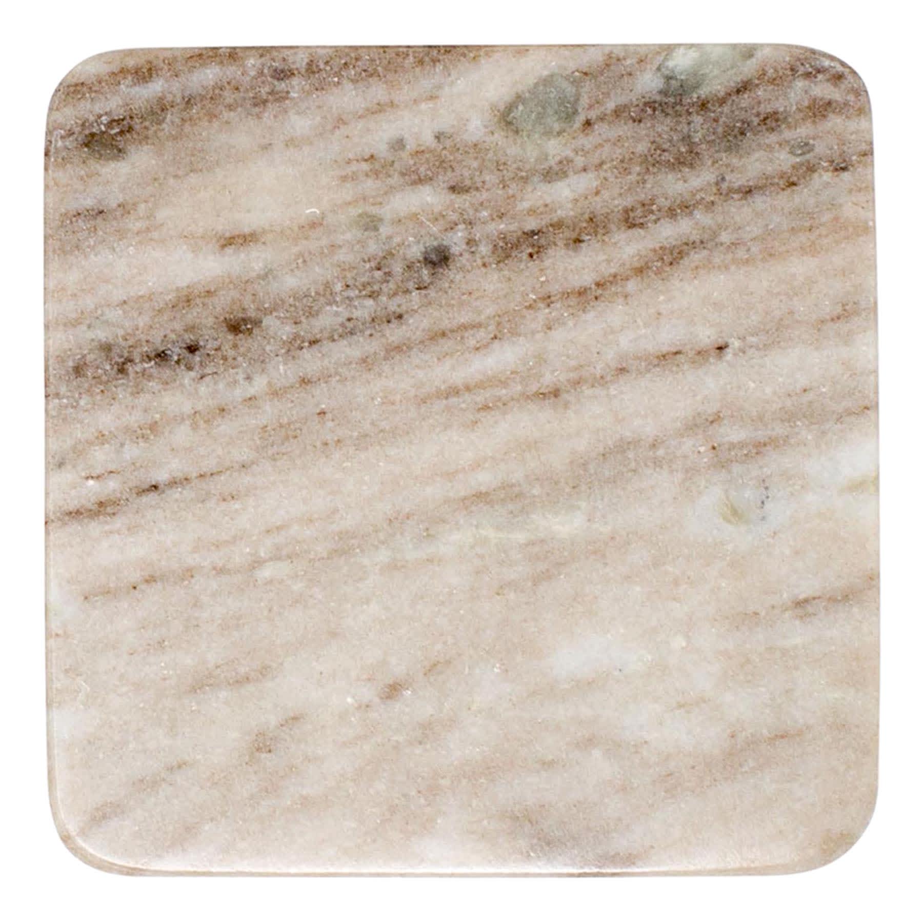 Set of 4 Brown Galaxy Round Edge Coasters