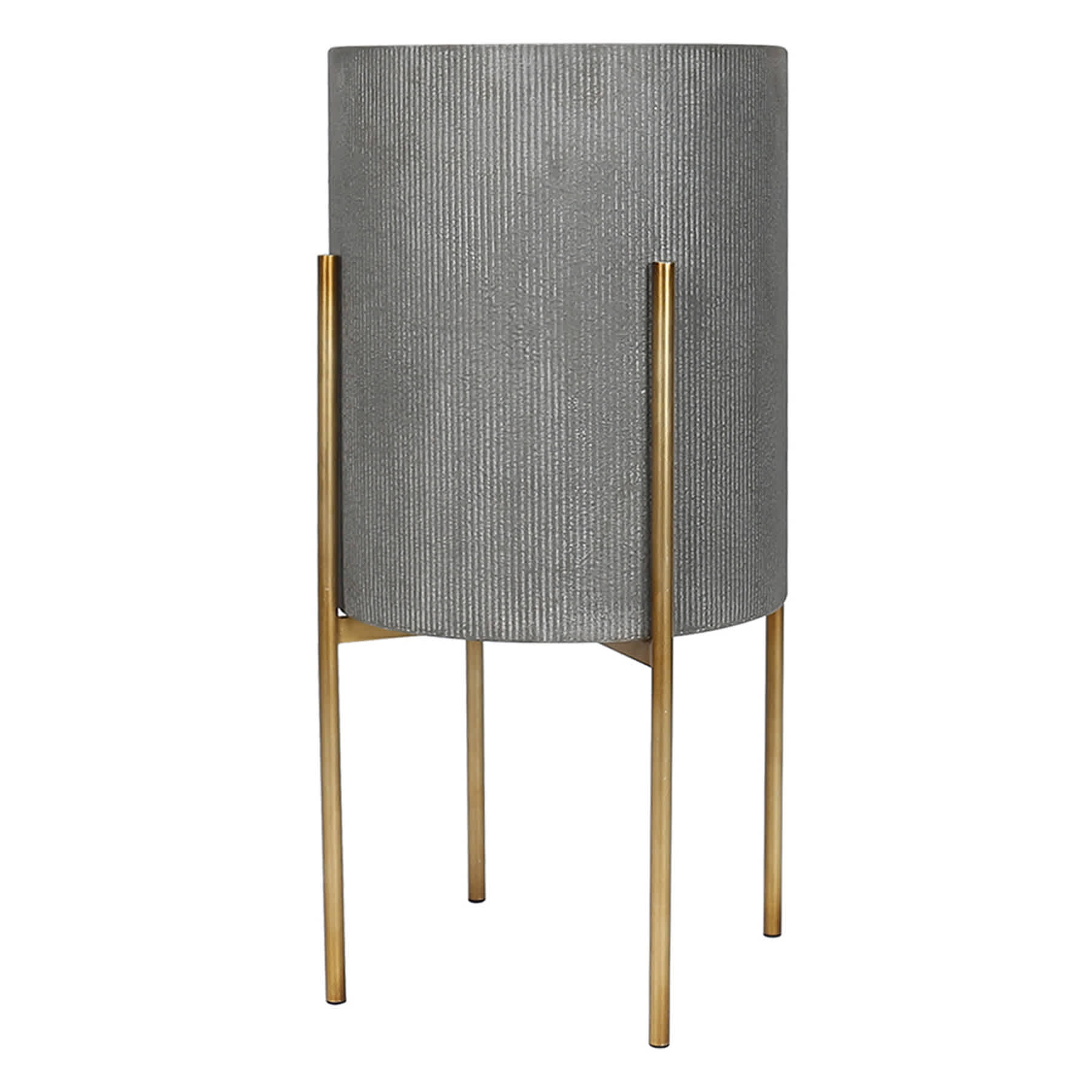 Elliot Grey Metal Planter Stand, Large