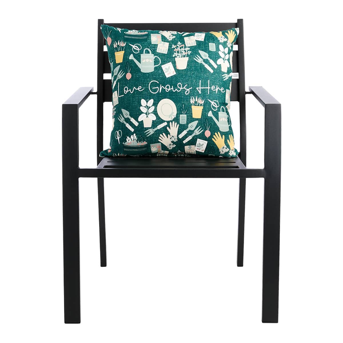 Honeybloom Love Grows Here Outdoor Throw Pillow, 18"
