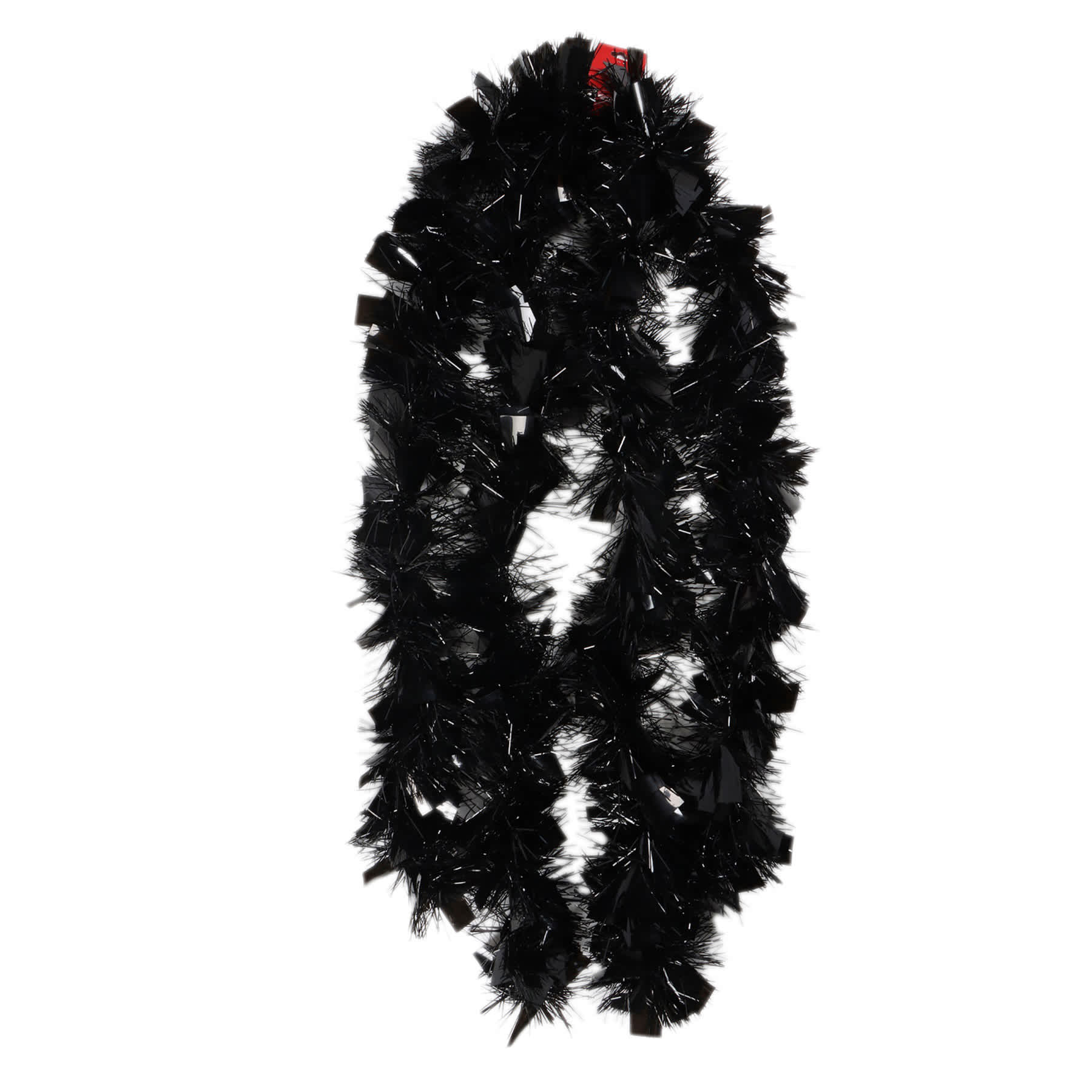 Halloween Black Boa Tinsel Garland, 12'