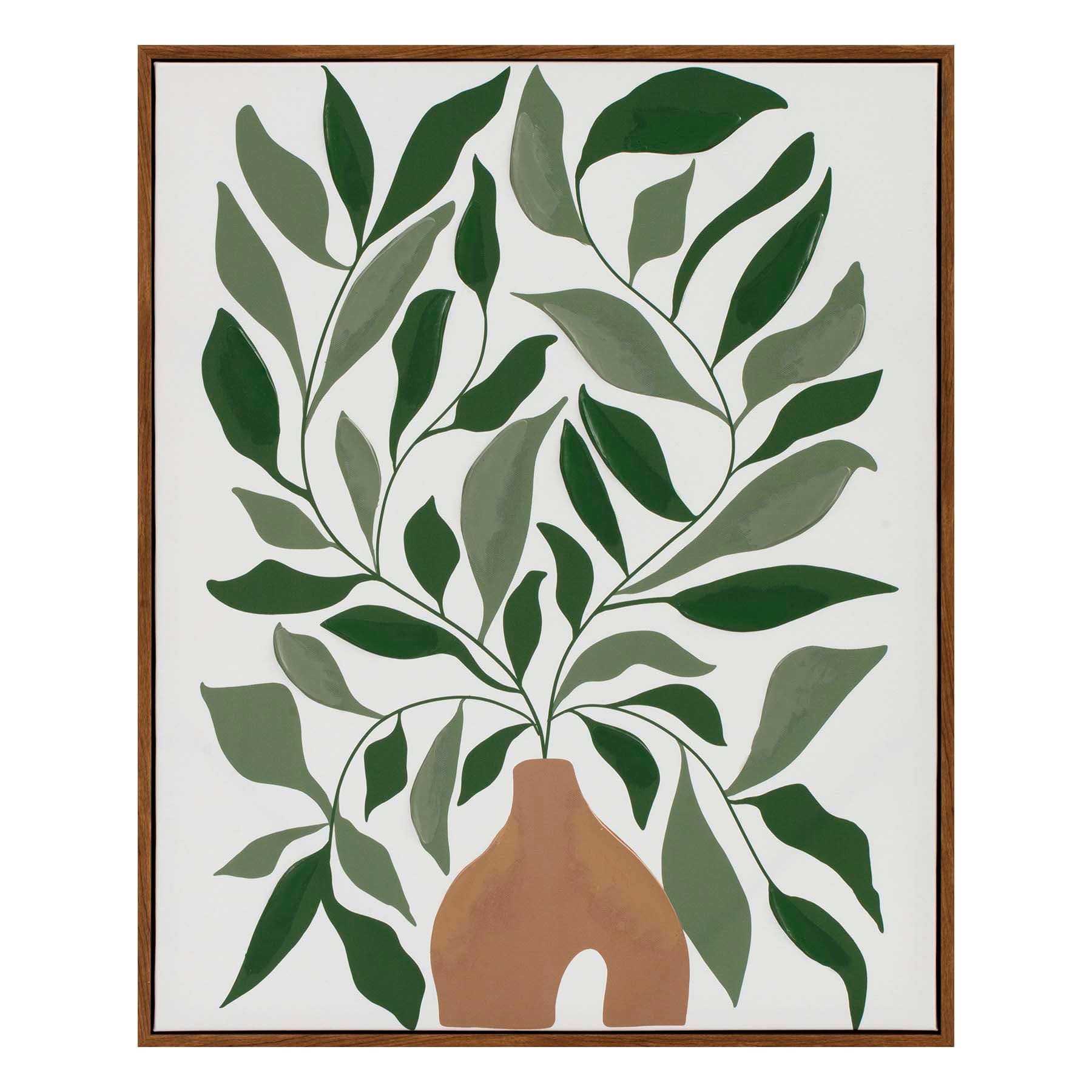Soul Searcher Framed Funky Floral Canvas Wall Art, 20x24