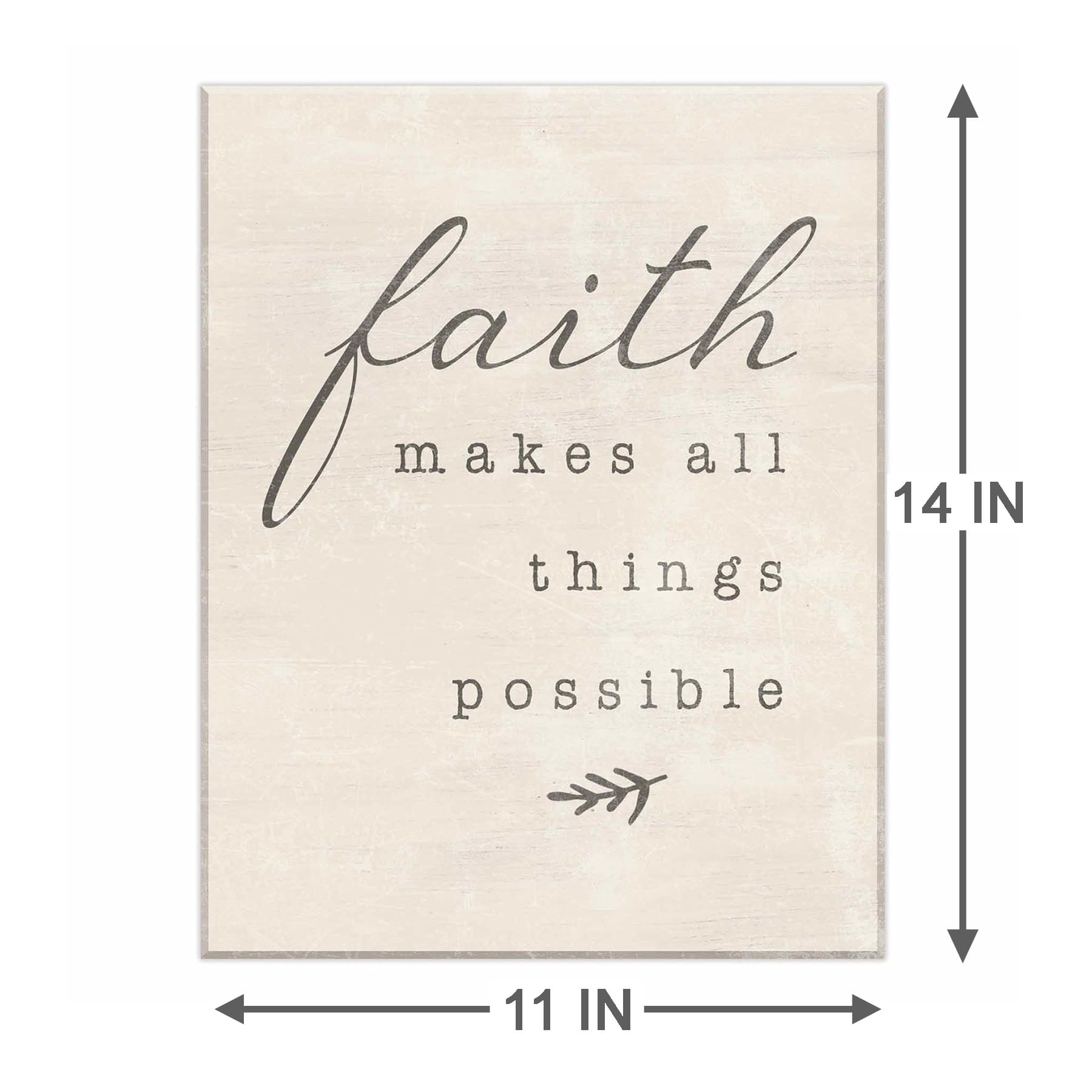 Faith Makes All Things Possible Canvas Wall Sign, 11x14