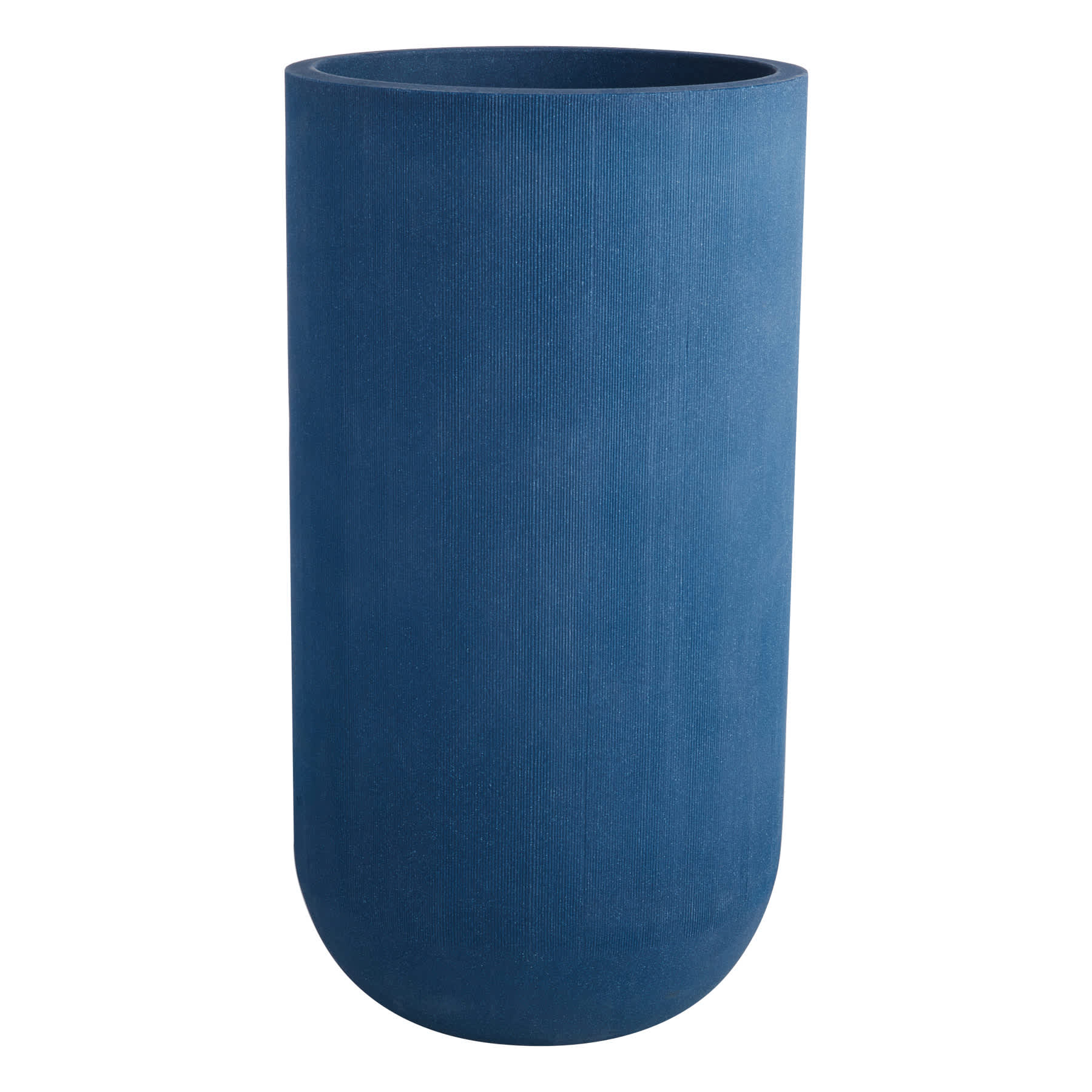 Japi Fringe Denim Tall Outdoor Planter, Large
