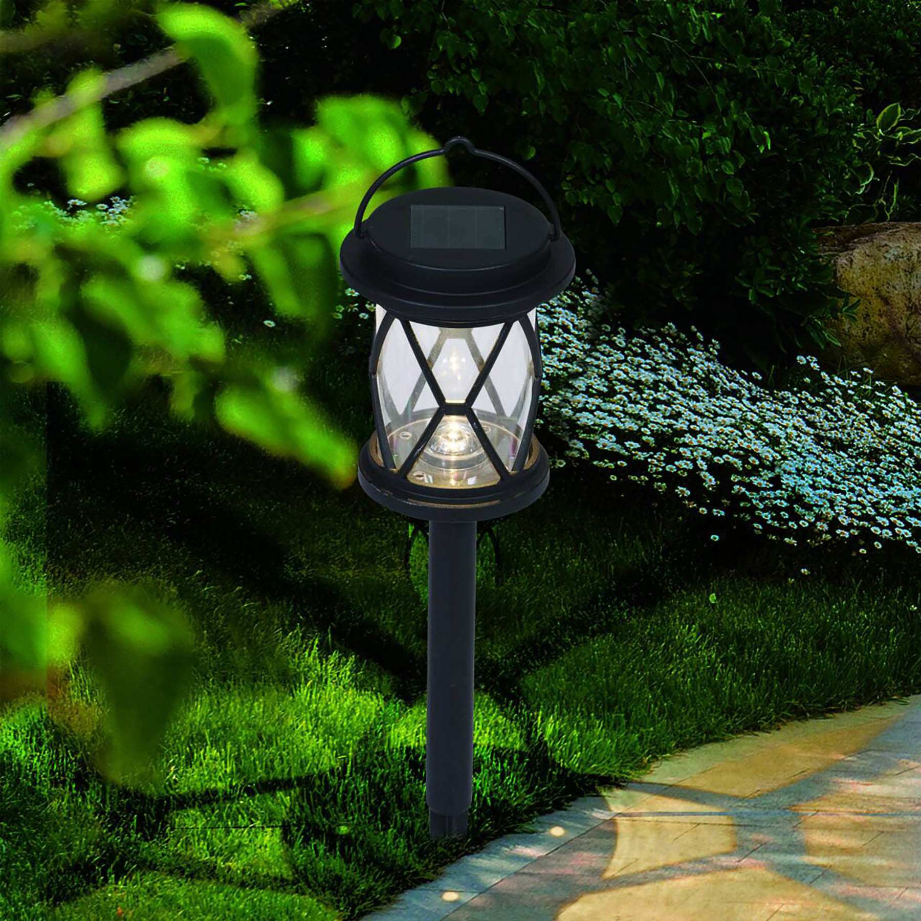 Solar Dual Purpose Black Pathway Light