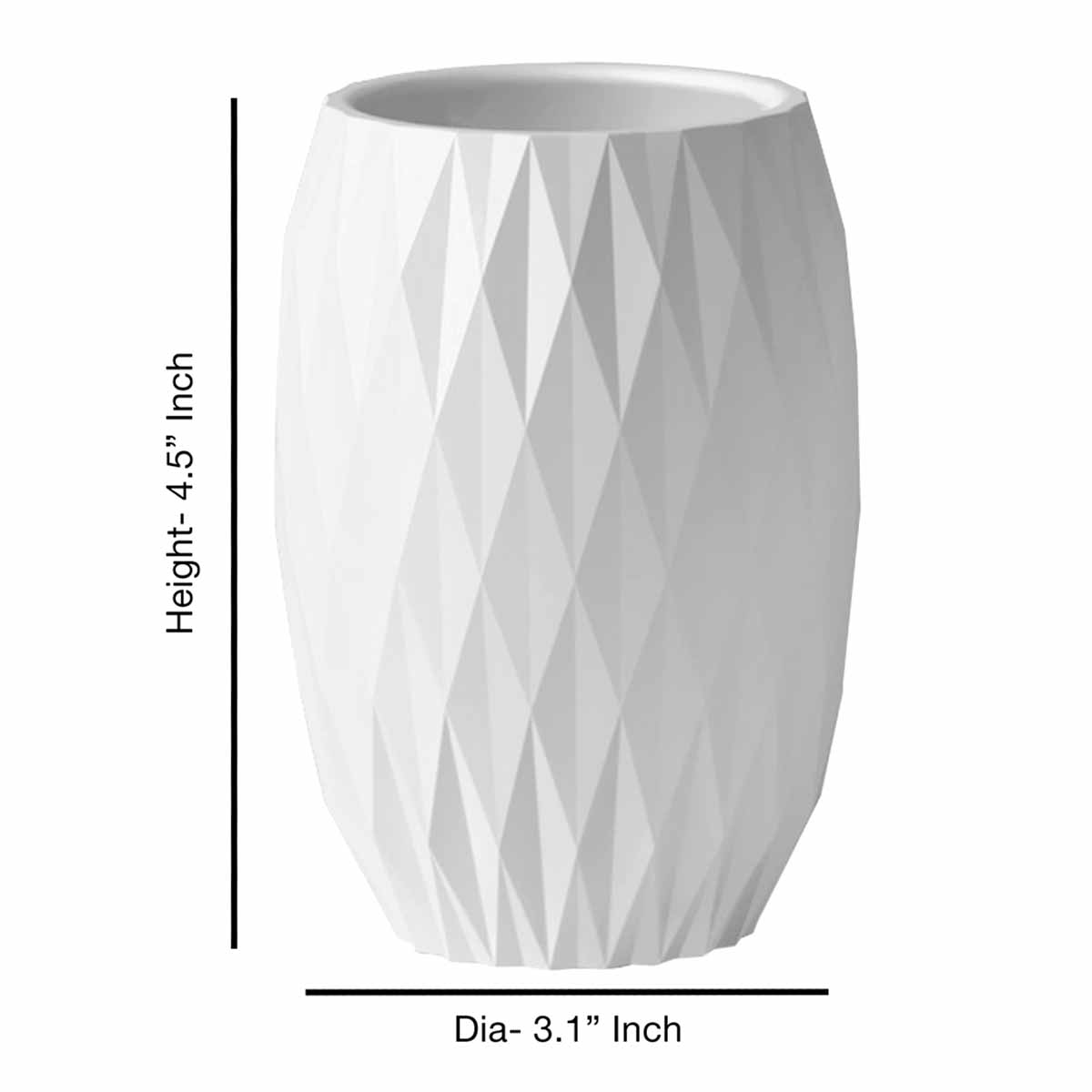 Crosby St. White Wave Bath Tumbler, 4.5"